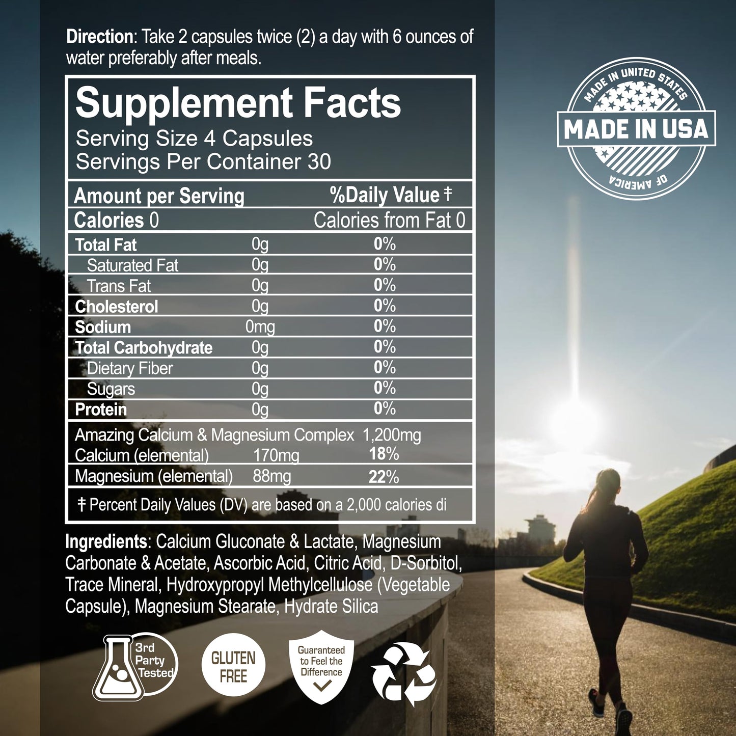 NANOWELL Sean Lee's iBone Cal Mag - Calcium & Magnesium Supplement - Bone, Muscle & Structural Support Capsules, 240 Count