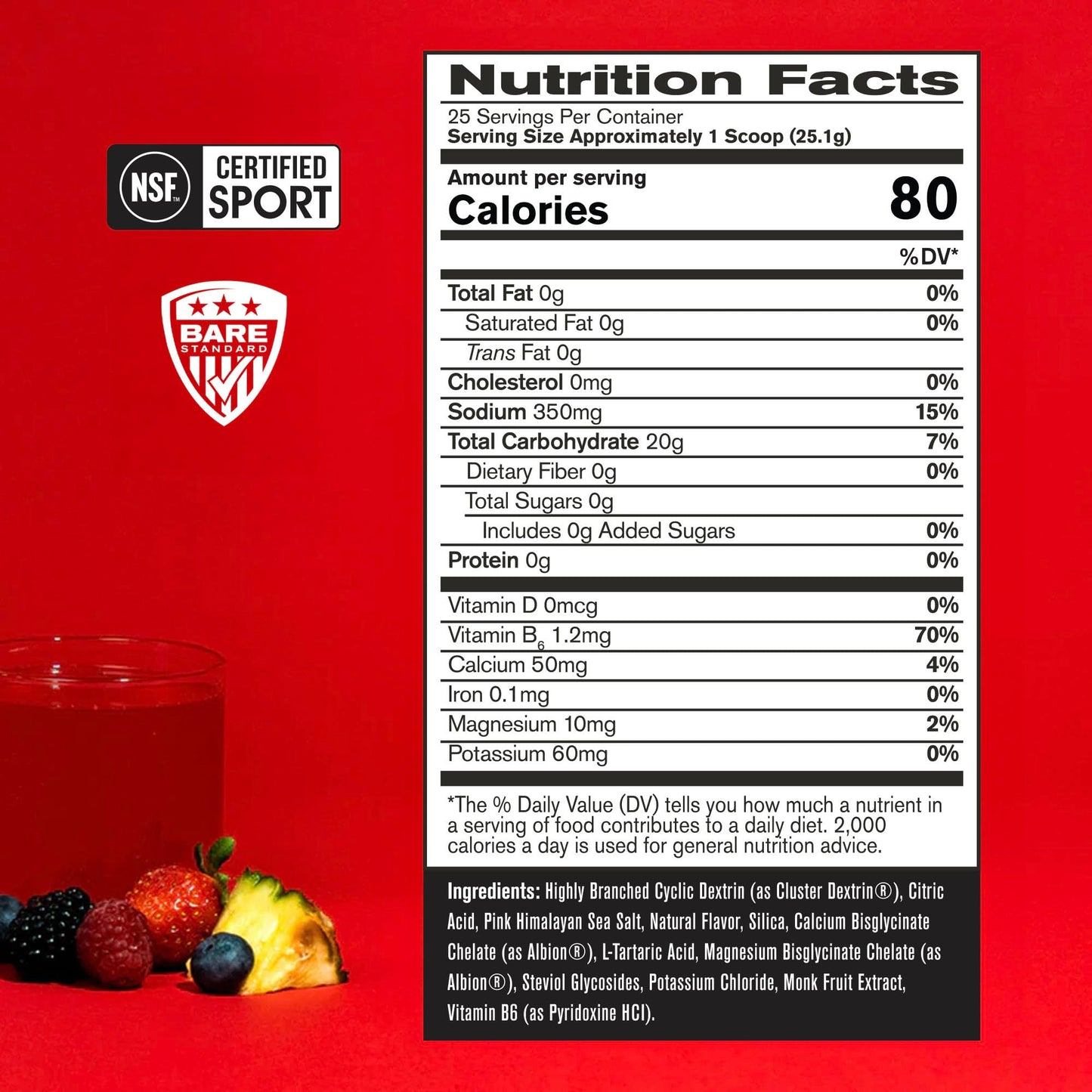 BARE PERFORMANCE NUTRITION G.1.M Go One More Sport Endurance Training Fuel Carbohydrate & Electrolytes Powder Formula Reduce Fatigue Fruit Punch 20.8