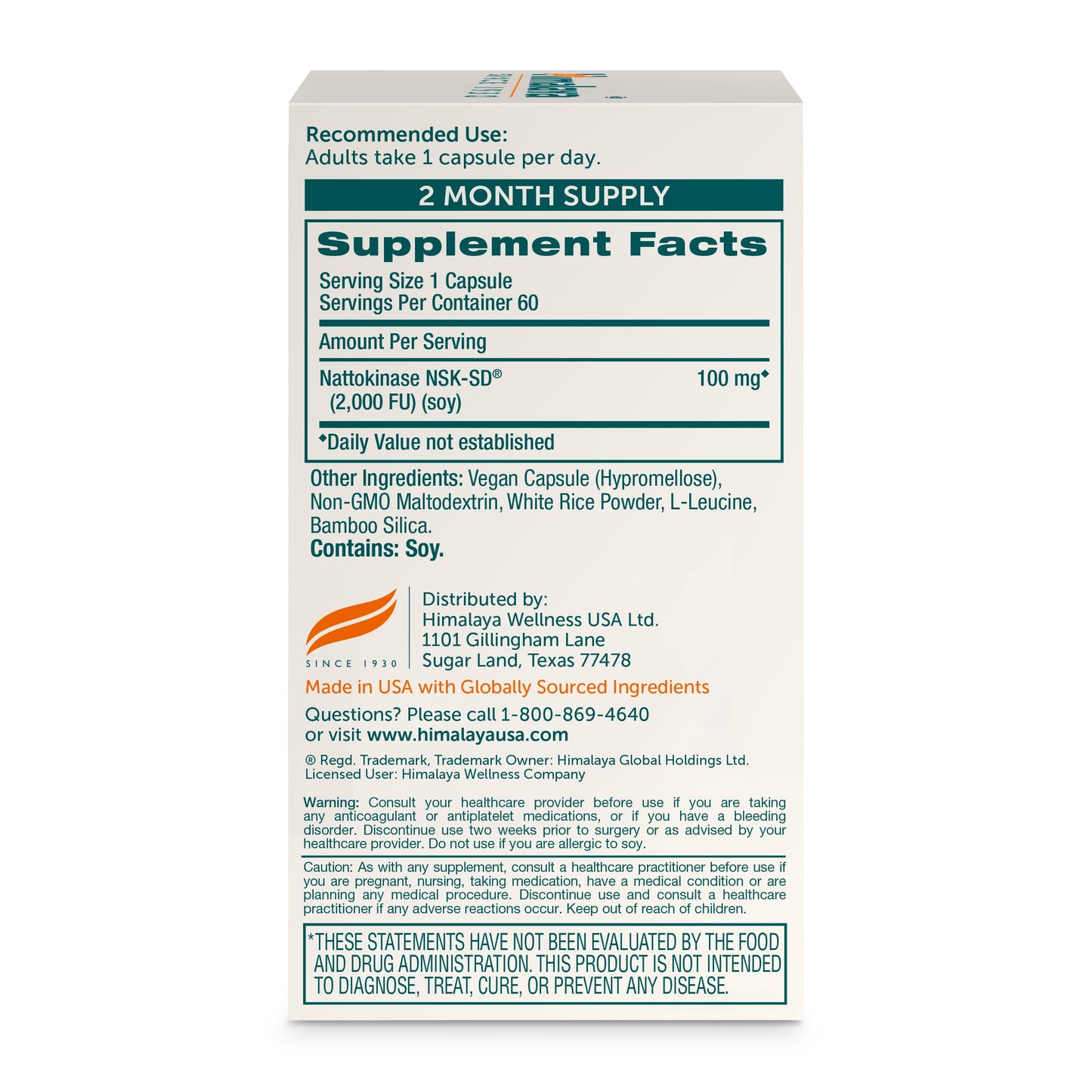 Himalaya NSK-SD Nattokinase Capsule 60 Count