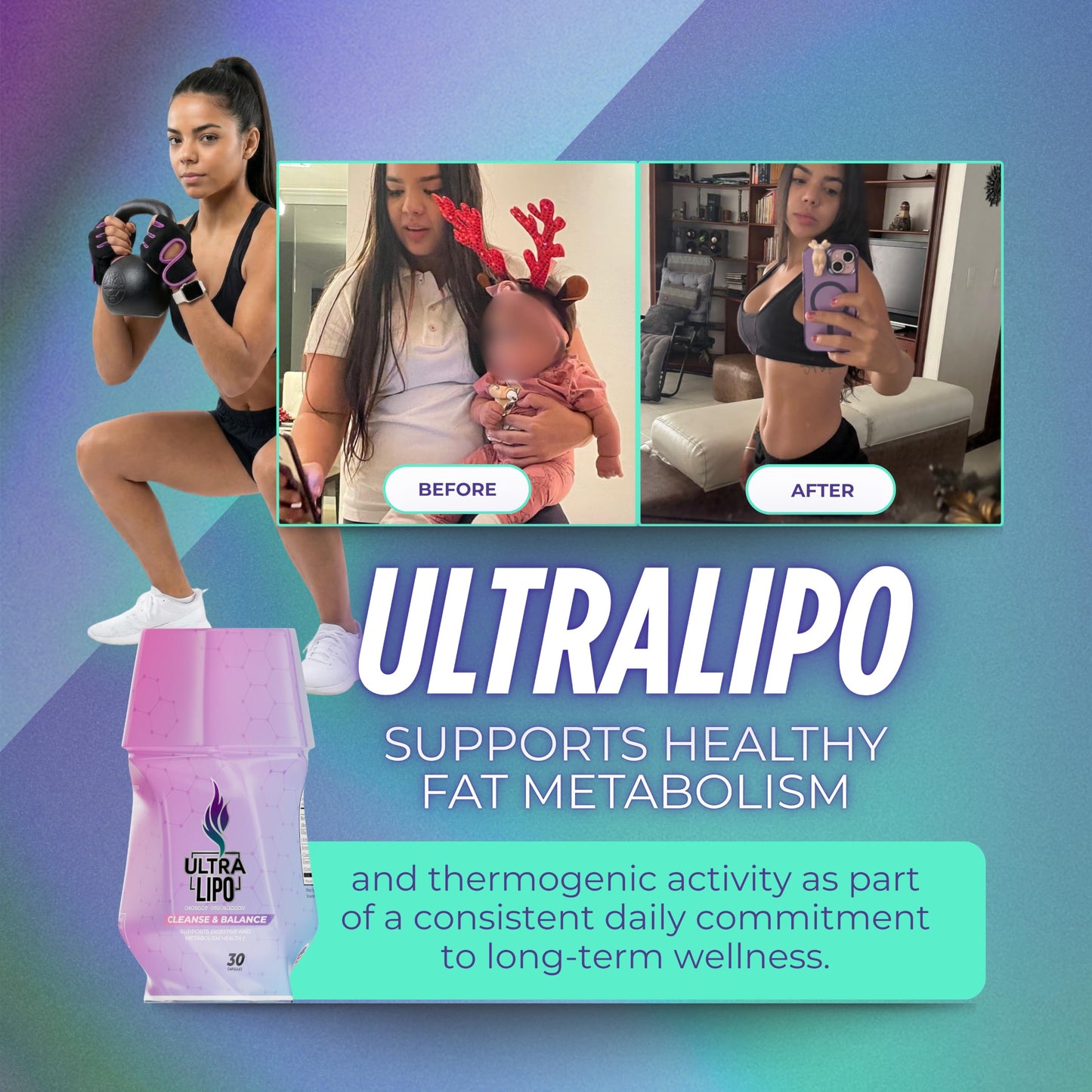 Ultralipo Natural Fat Burner & Appetite Suppressant 30 Capsules