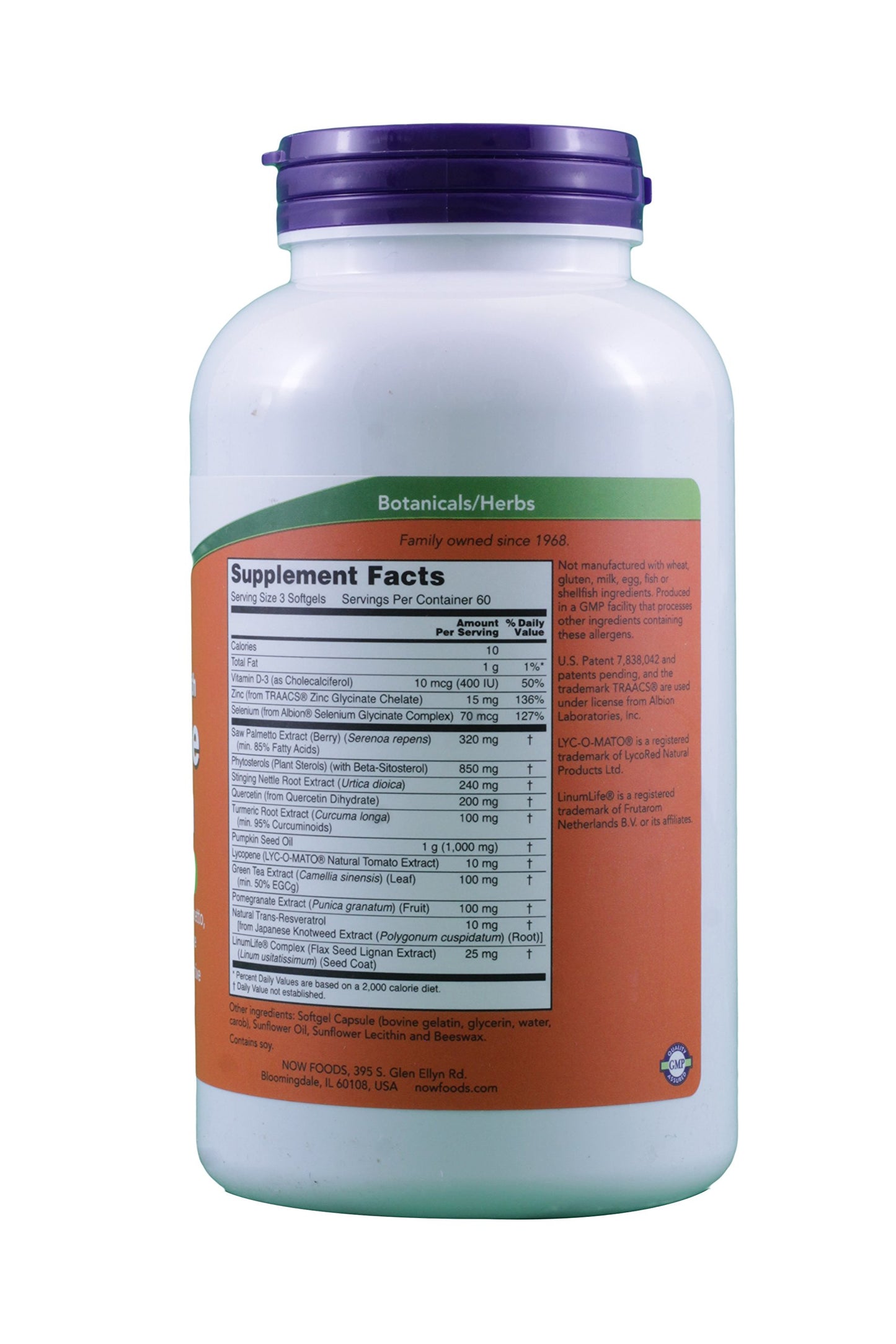 NOW Foods Clinical Strength Prostate Health Softgel 180-count
