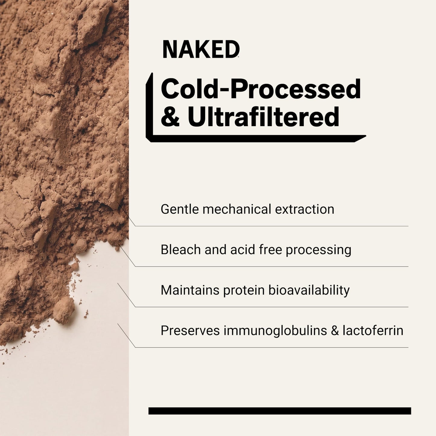 NAKED Chocolate Whey Protein Powder, 16