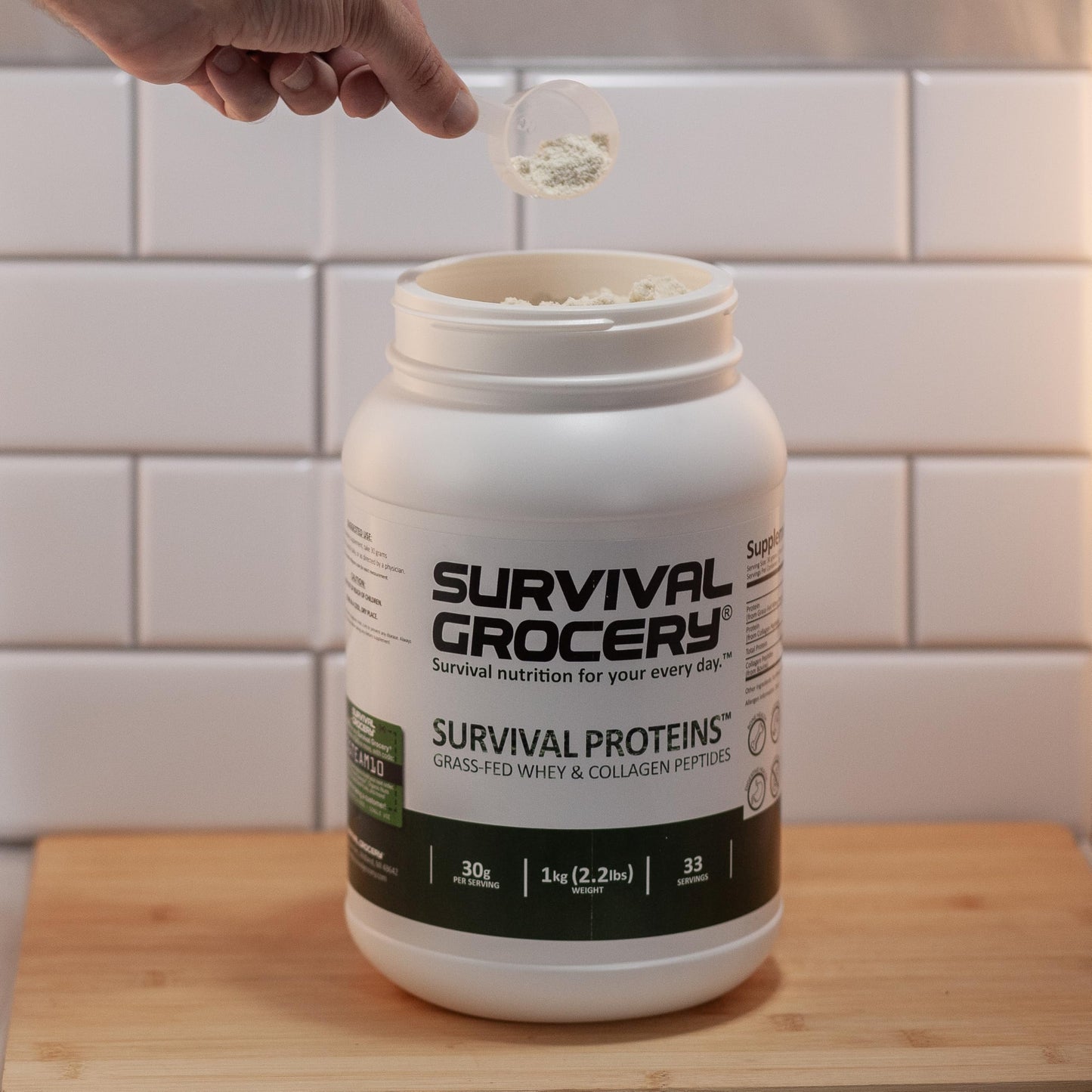 Survival Grocery Survival Proteins Grass-Fed Whey Protein & Grass-Fed Collagen Peptides Powder, Unflavored, Gluten Free, Pack of 2