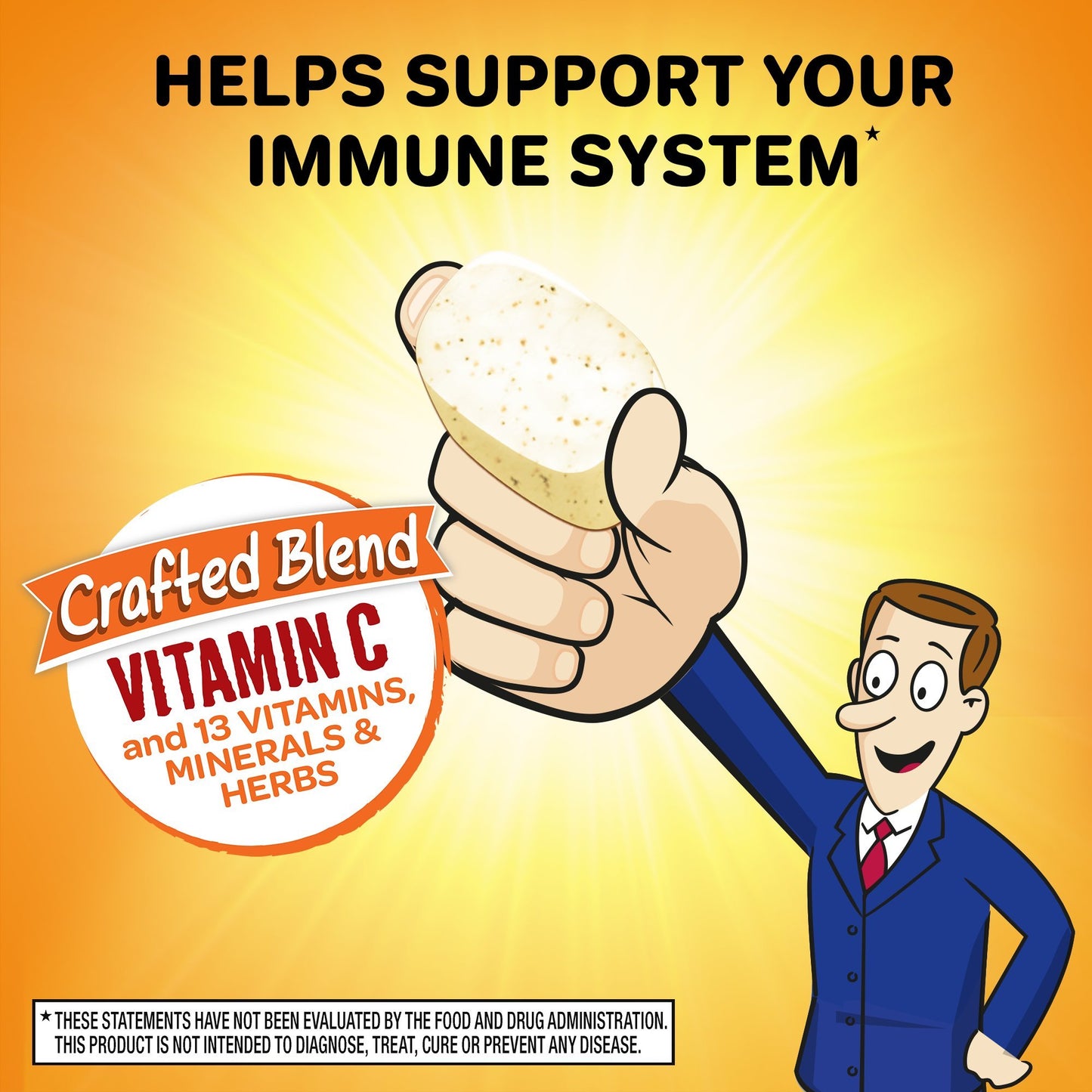 Airborne 1000mg Vitamin C Chewable Tablets with Zinc Immune Support - 32 Tablets