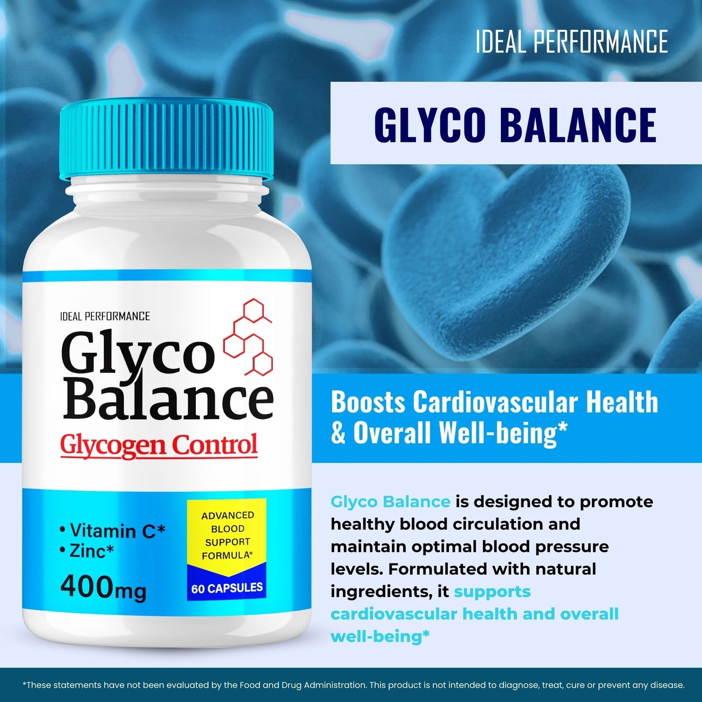 Ideal Performance Glyco Balance Advanced Blood Formula Capsules 120 Capsules