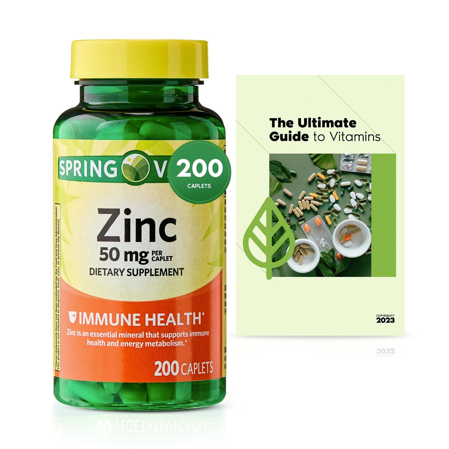 Generic Val-Ley Zinc Dietary Supplement Caplets, 50 mg, 200 Count
