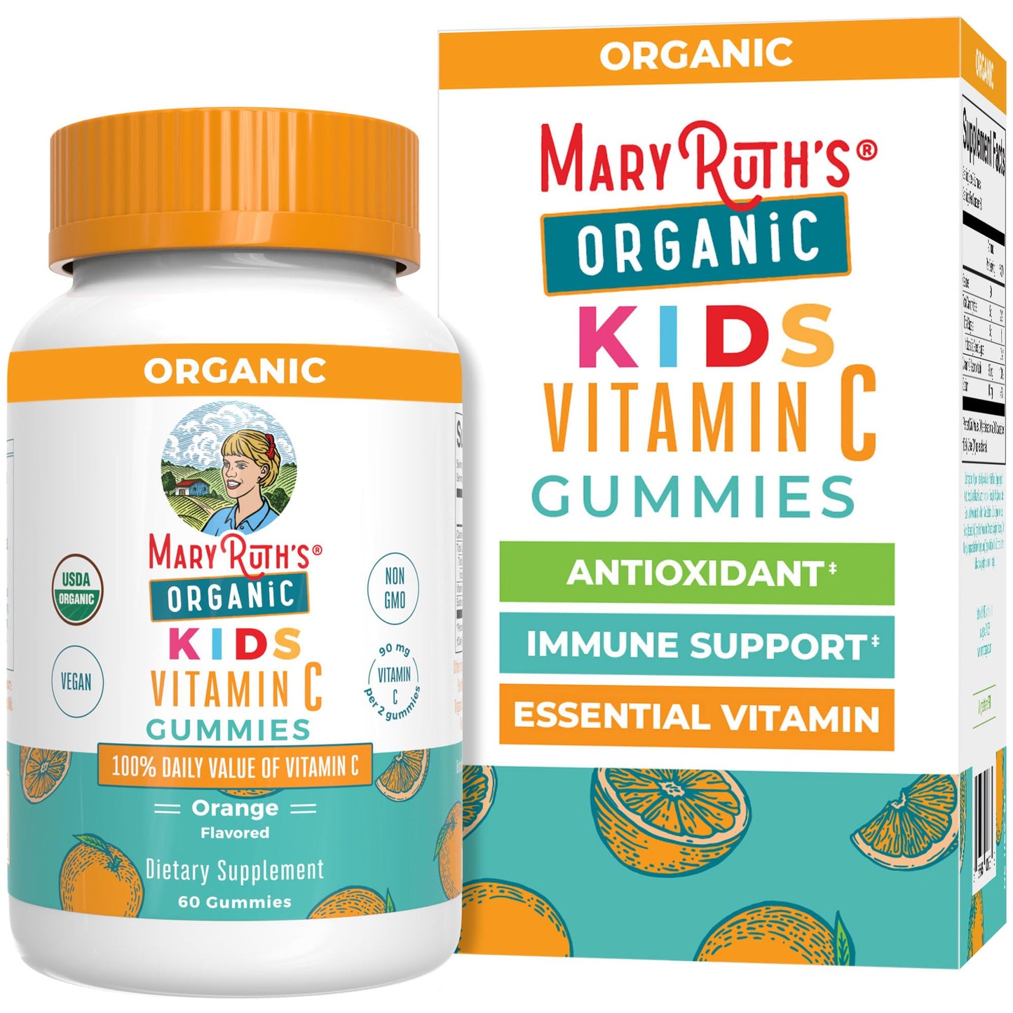 MARYRUTH'S Kids Vitamin C Gummies, 60 Gummies