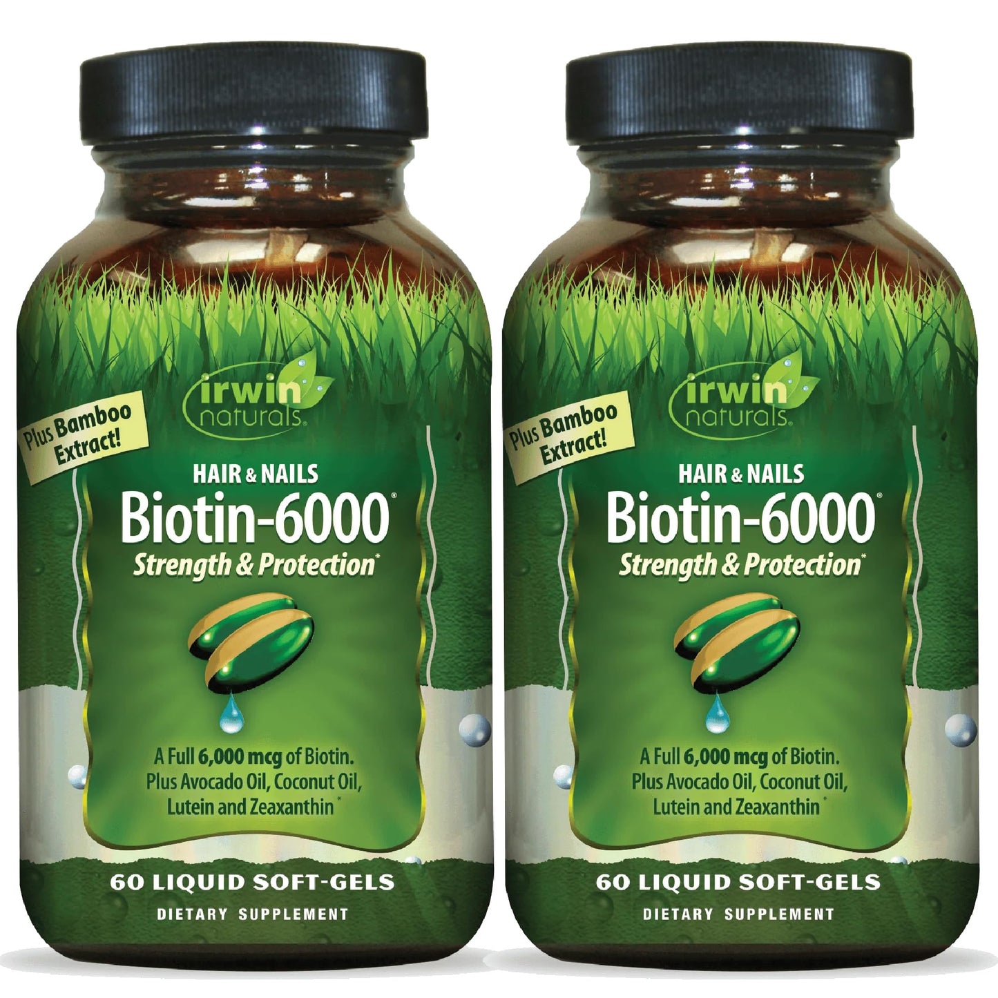 Irwin Naturals Biotin-6000 Hair Skin & Nail Support Formula 120 Softgels