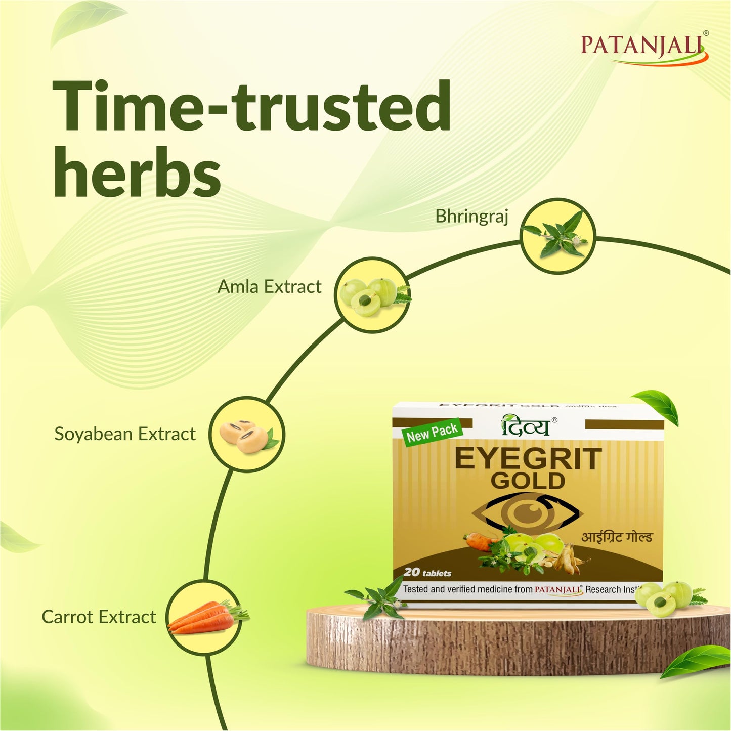 Patanjali Eyegrit Gold 20 Tablets