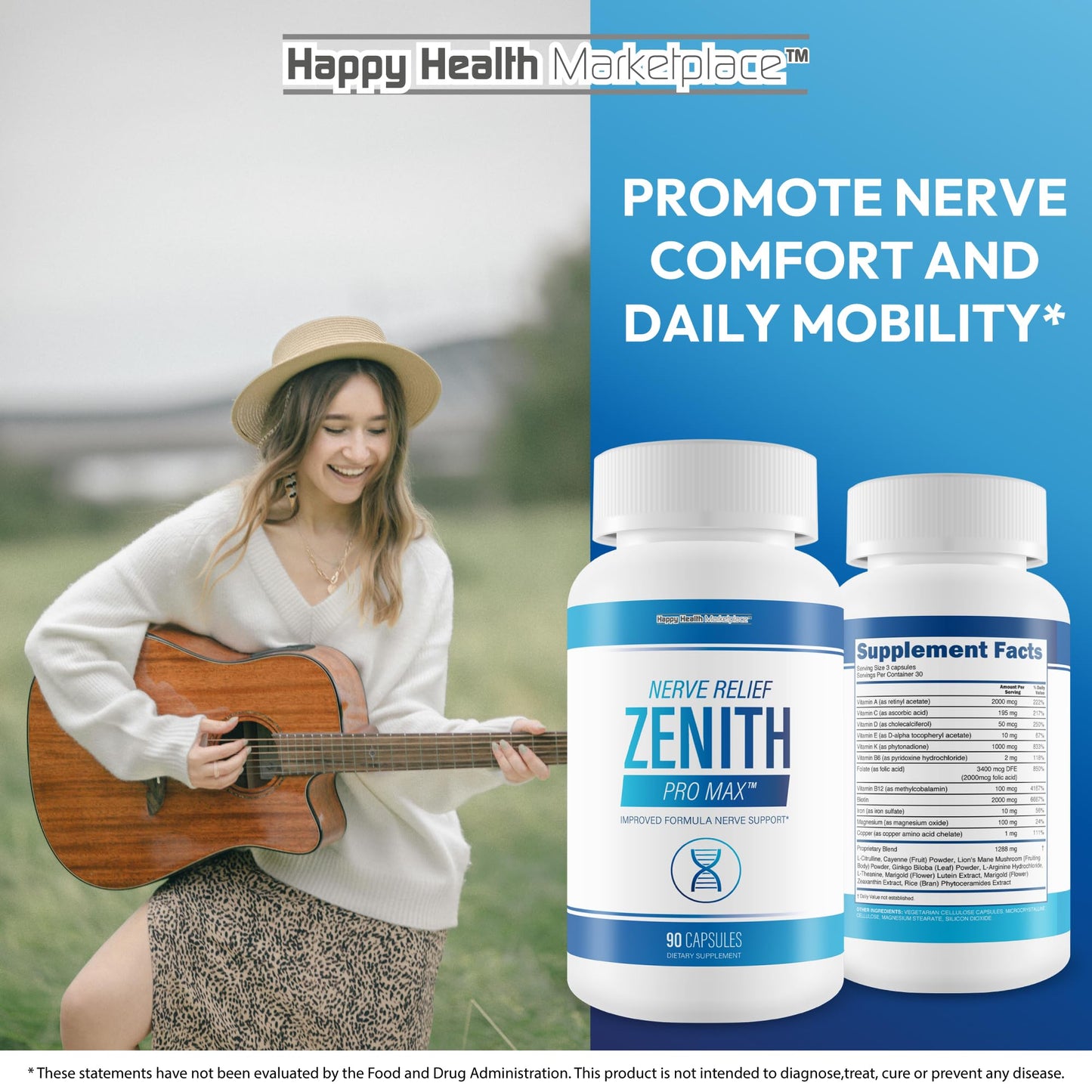 Happy Health Marketplace Nerve Relief Zenith Pro Max 90 Capsules