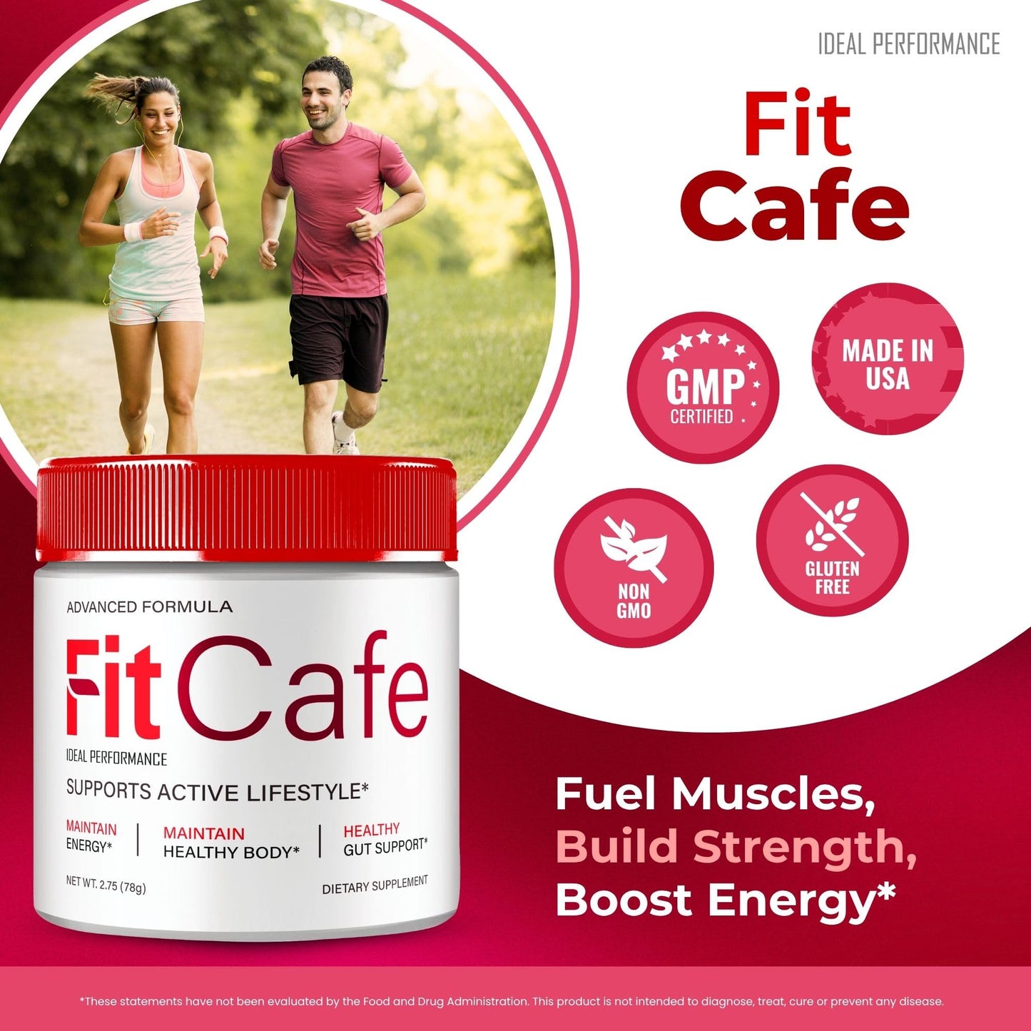 IDEAL PERFORMANCE Fit Cafe Powder, 4-Pack
