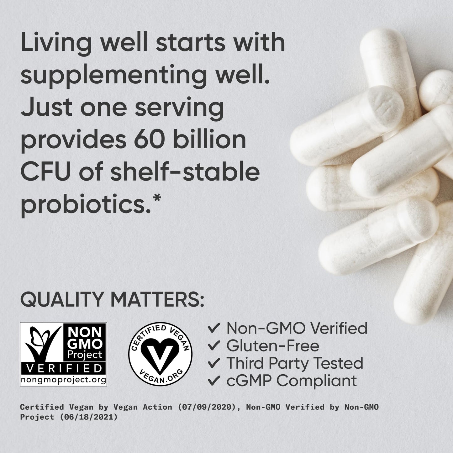 Sports Research Daily Probiotics with Prebiotics 60 Billion CFU Capsules, 30 Count