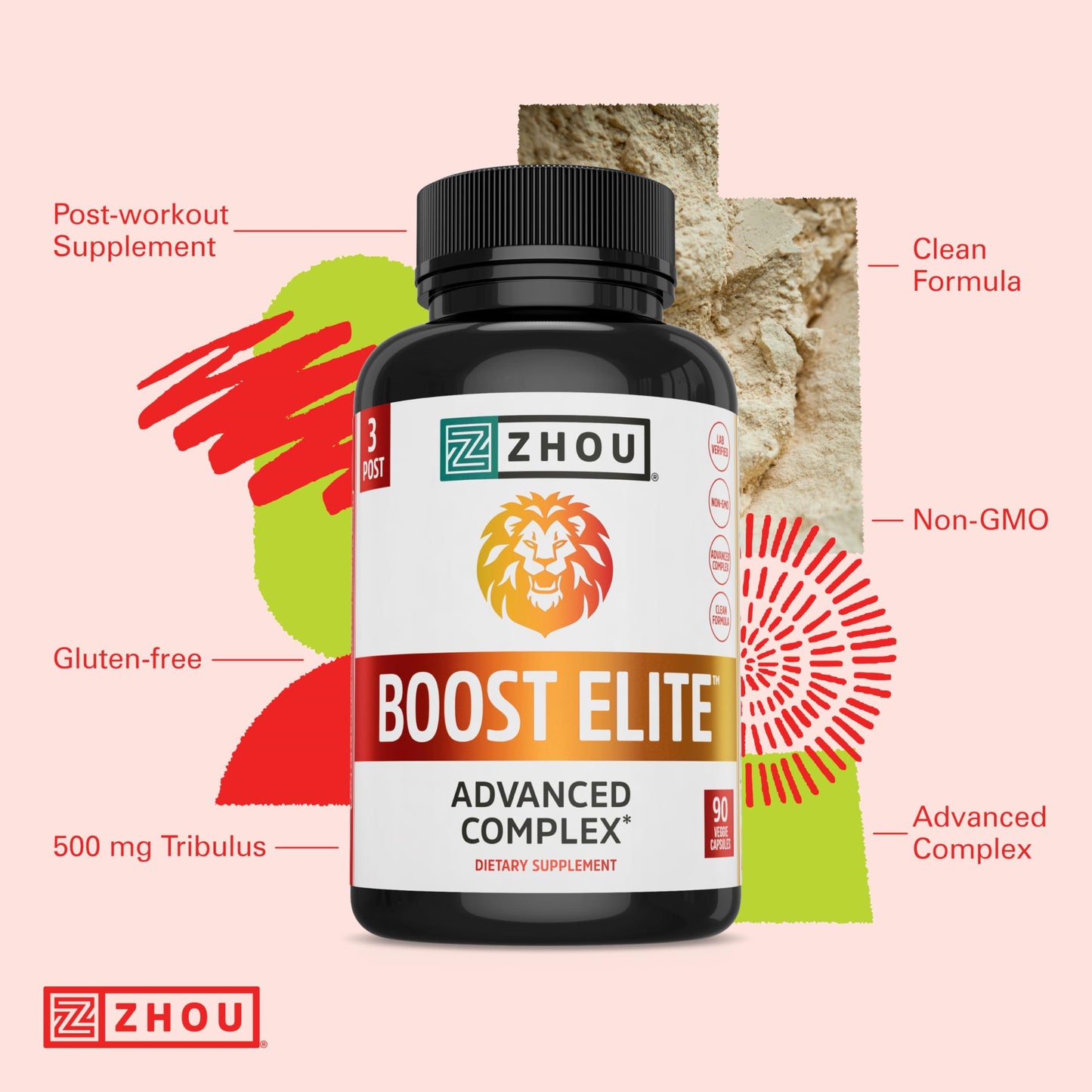 ZHOU Boost Elite Energy Supplement Capsules 90
