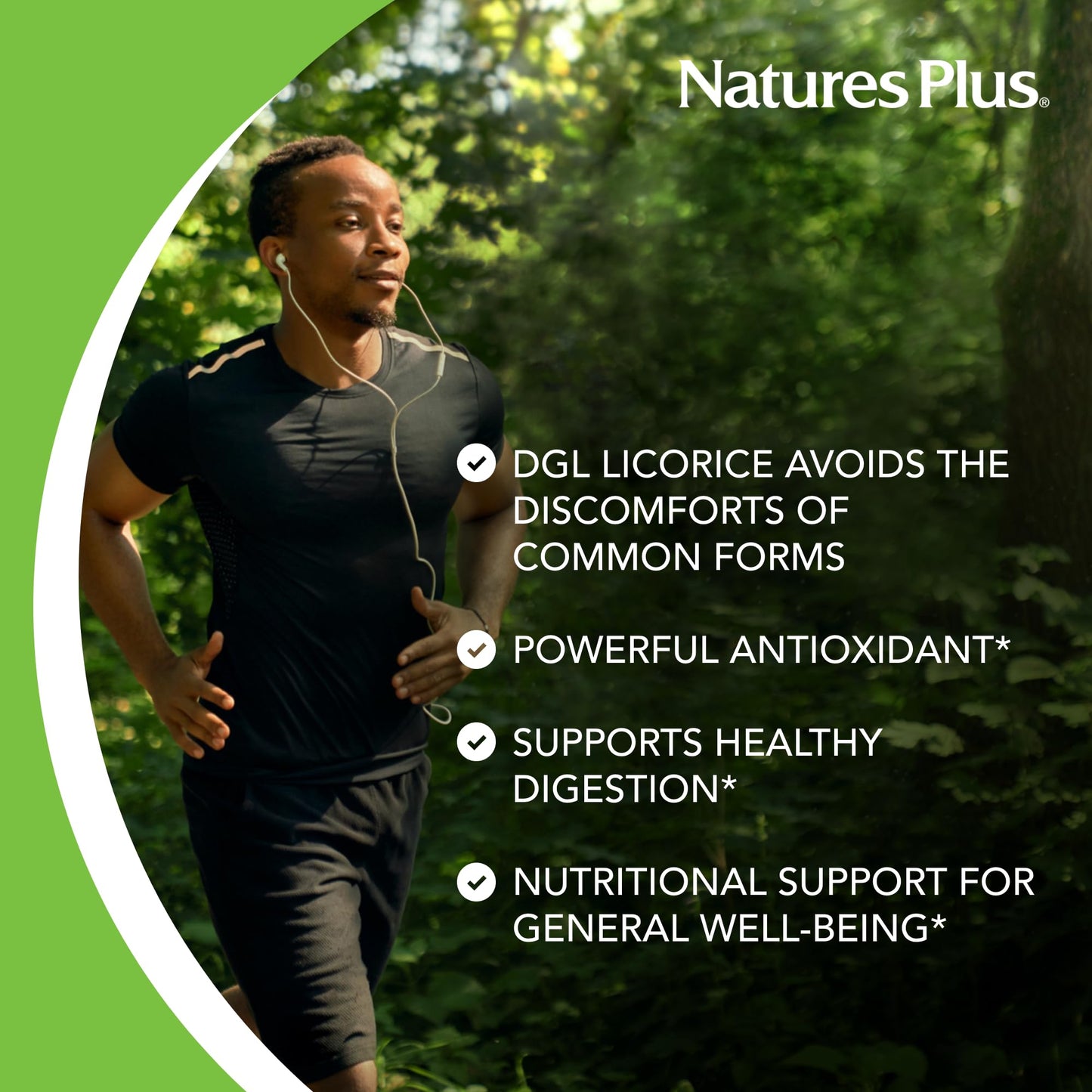NaturesPlus Herbal Actives Licorice (DGL) 500 mg Capsules, Pack of 4, 60 Count, 240 Total Servings