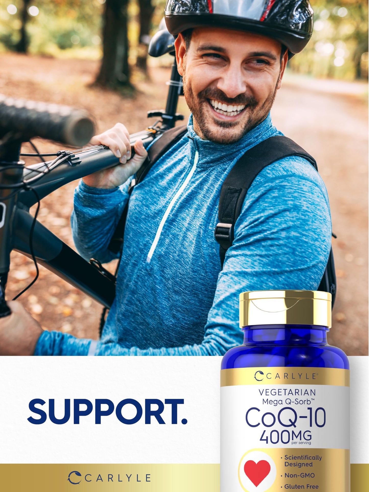 Carlyle CoQ10 400mg with Black Pepper Extract Capsules, 90 Count