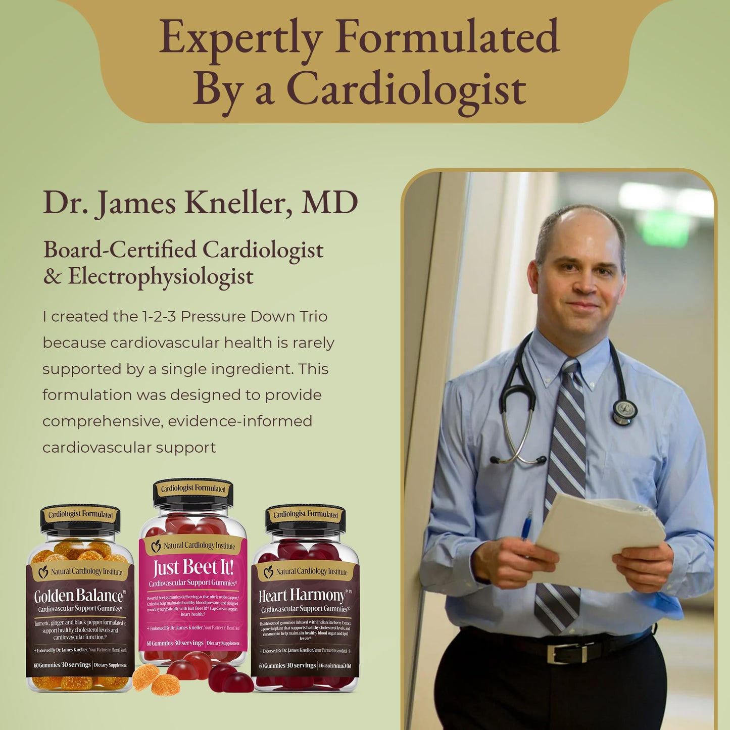 Natural Cardiology Institute Golden Balance Turmeric Ginger Gummies with Black Pepper Extract Gummy, 60 Count