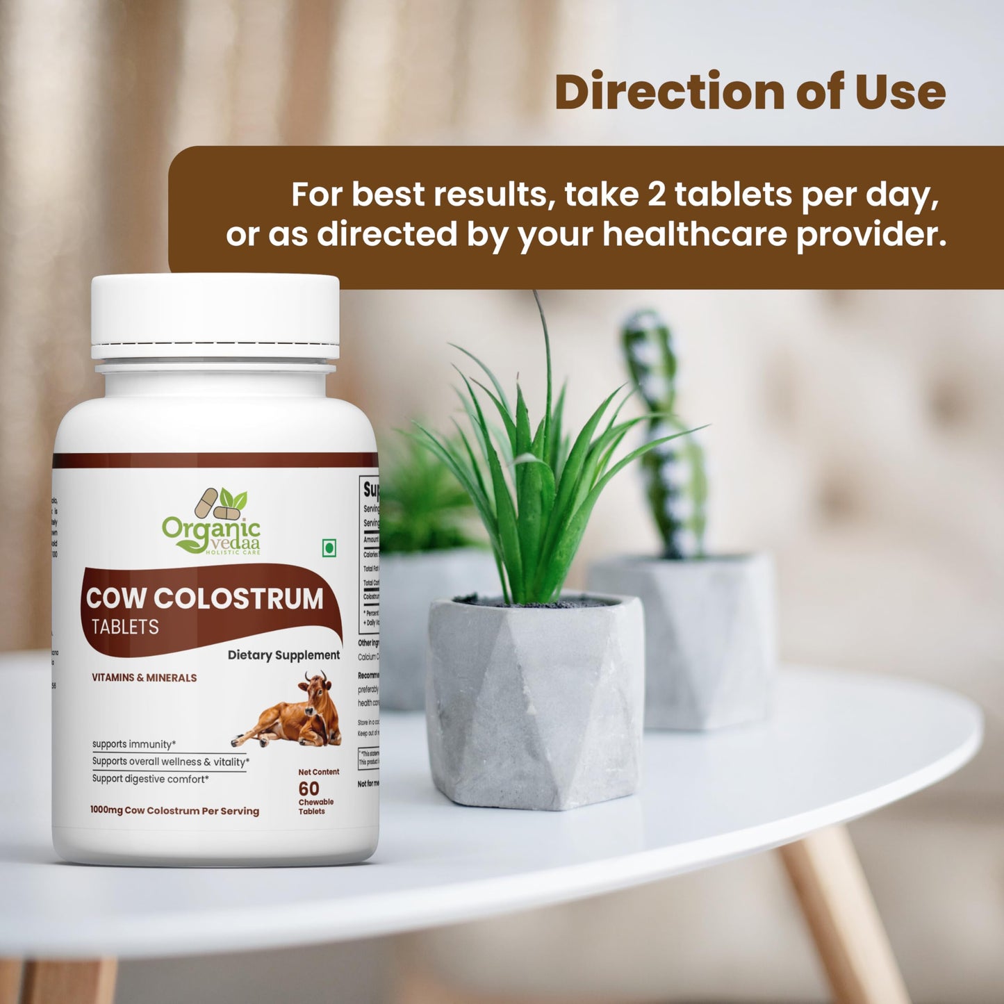ORGANIC VEDAA HOLISTIC CARE Natural Fiber Supplement for Digestive Health & Regularity Capsule, 1 Count