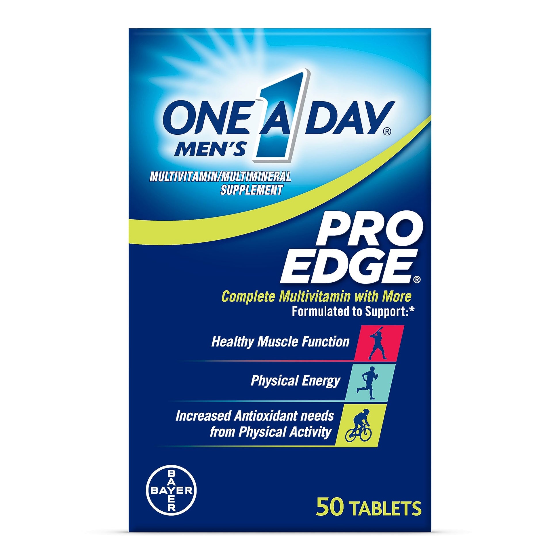 ONE A DAY Men's Pro Edge Multivitamin Tablet, 50 Count