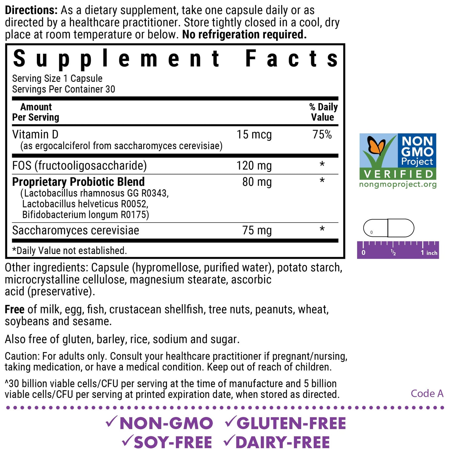 BlueBonnet Pre Pro Post Probiotic 30 Billion CFU Capsules, 30 Count