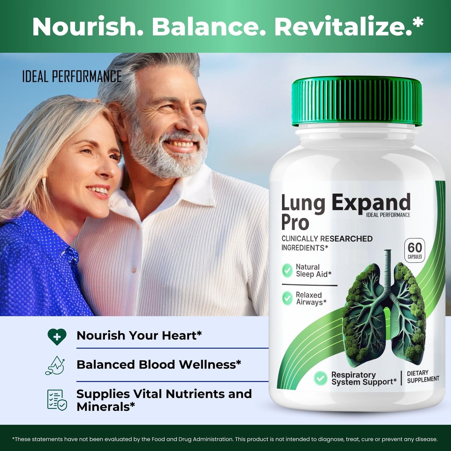 IDEAL PERFORMANCE Lung Expand Pro Blood Capsules, 180 Capsules
