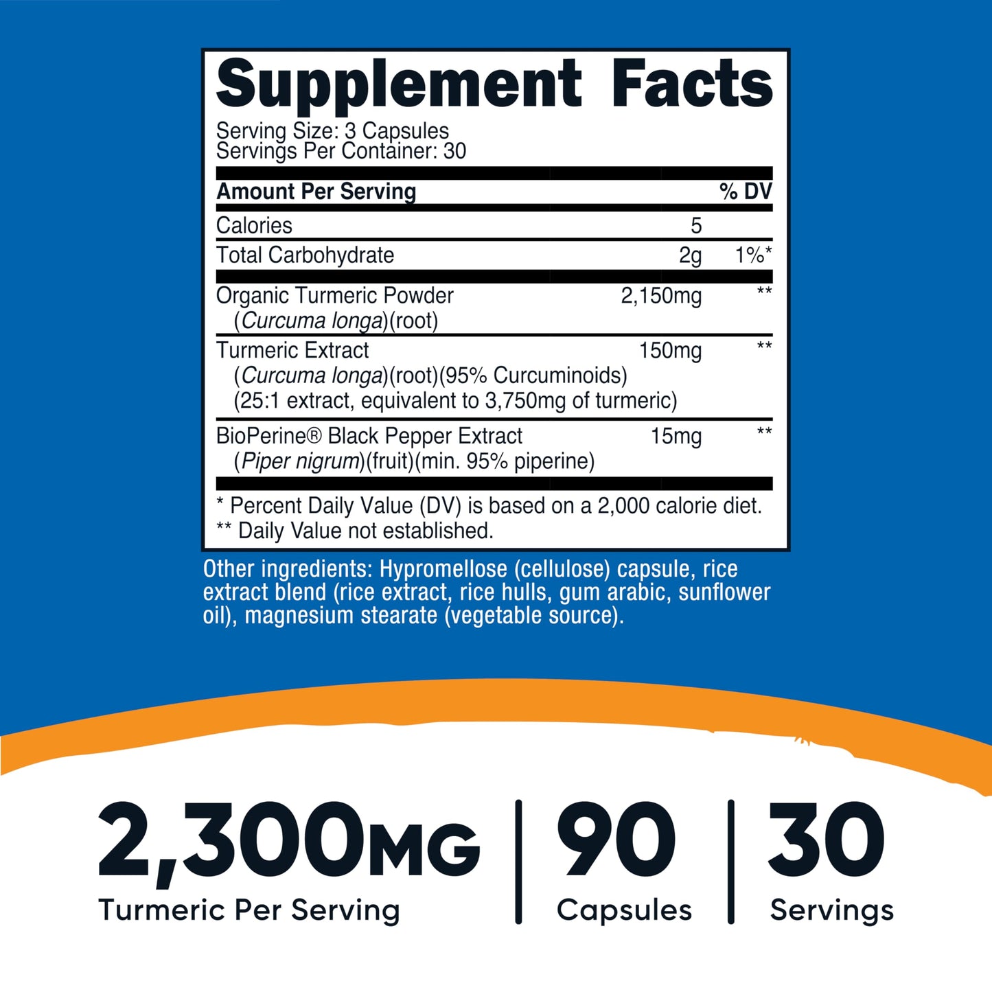 Nutricost Turmeric with BioPerine Capsules, 90 Count