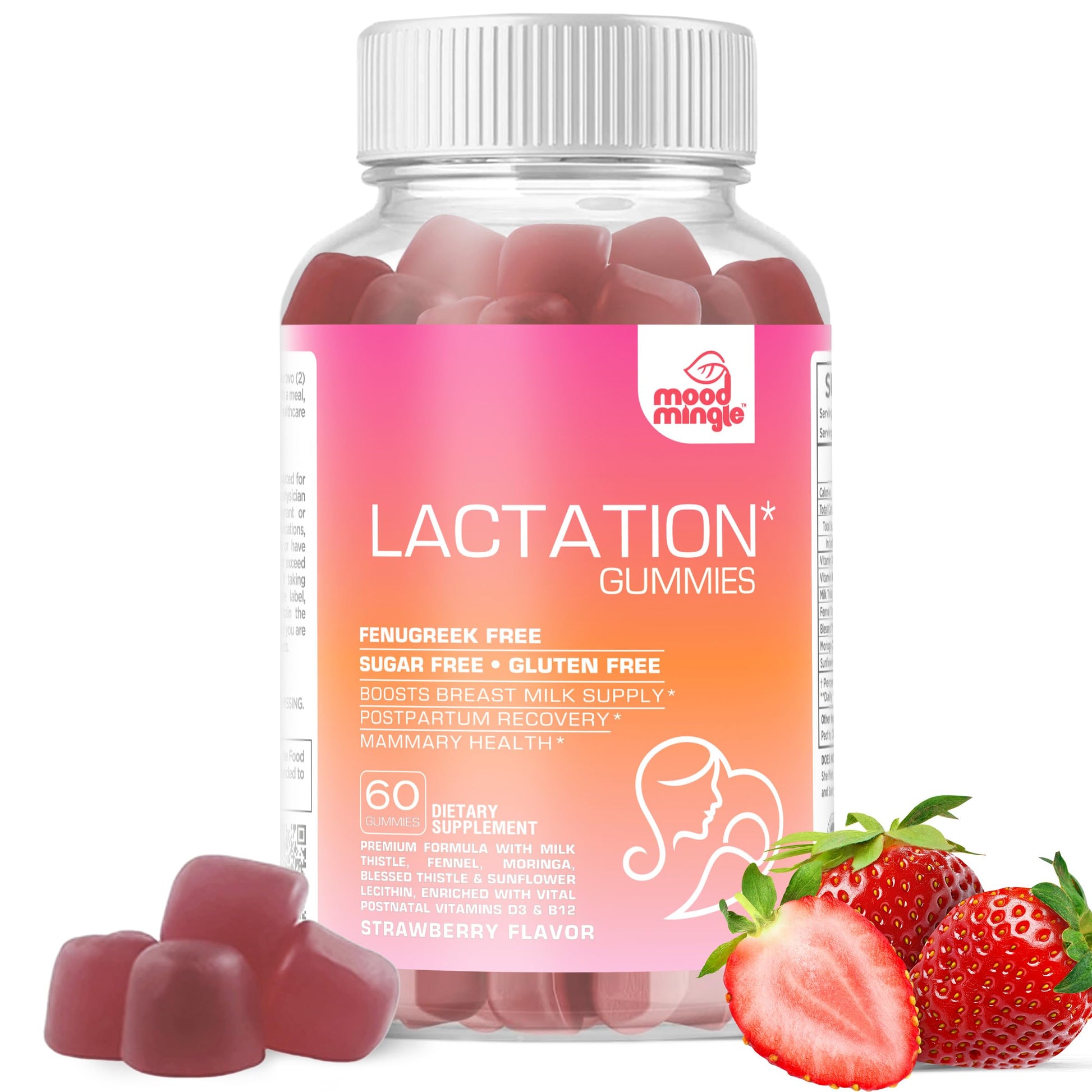 Mood Mingle Lactation and Postpartum Support Gummies, 60 Count
