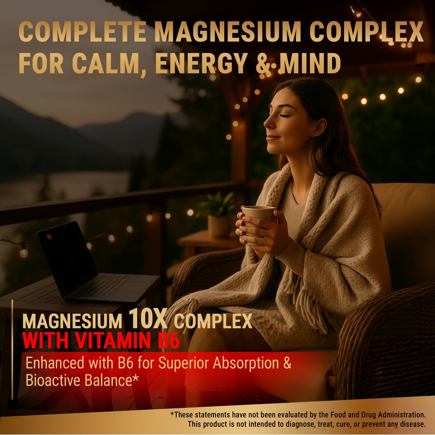 New Elements Magnesium 10X Complex – 900mg Elemental Magnesium Capsule, 60 Count