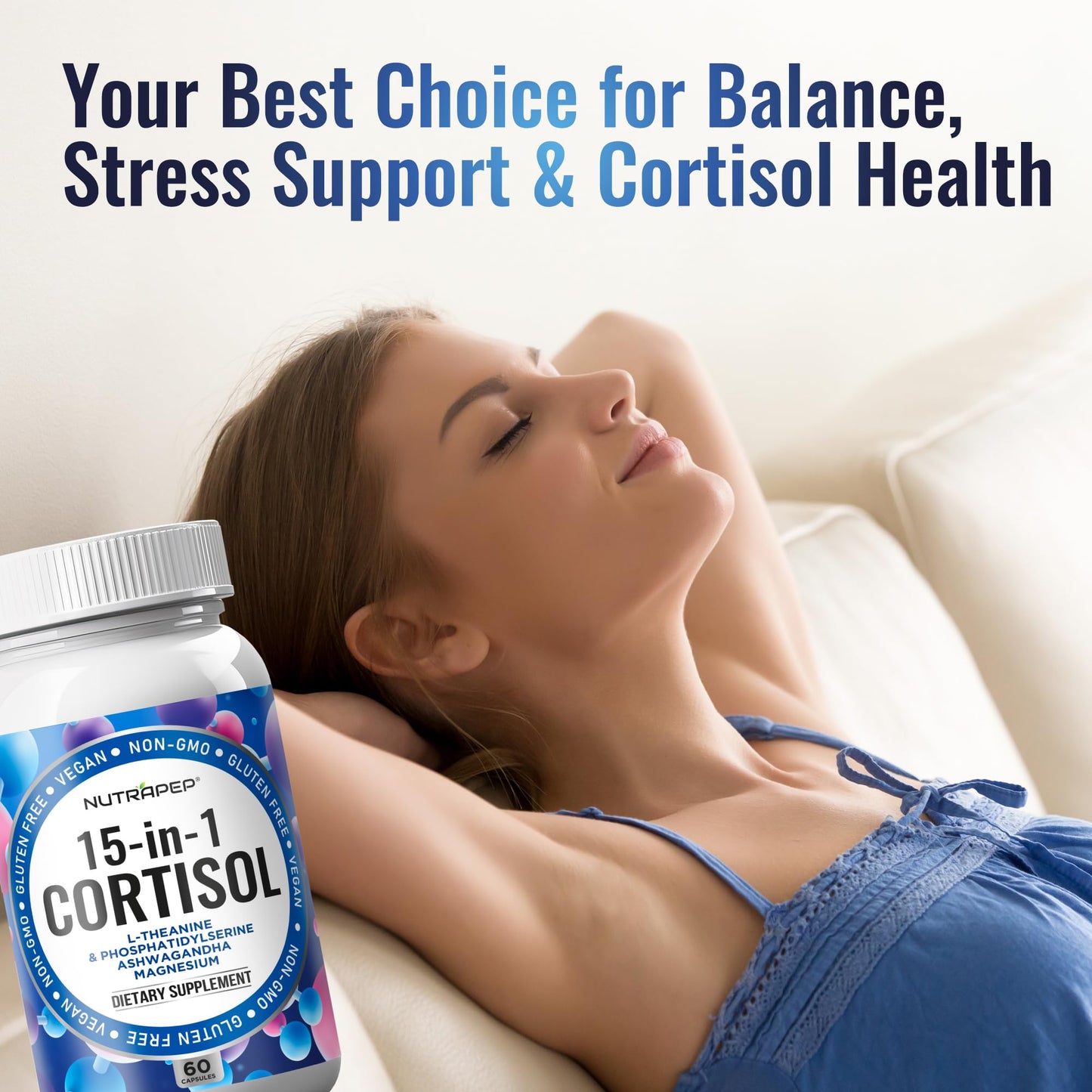 NutraPep Cortisol Detox Supplement Capsule 60 Count