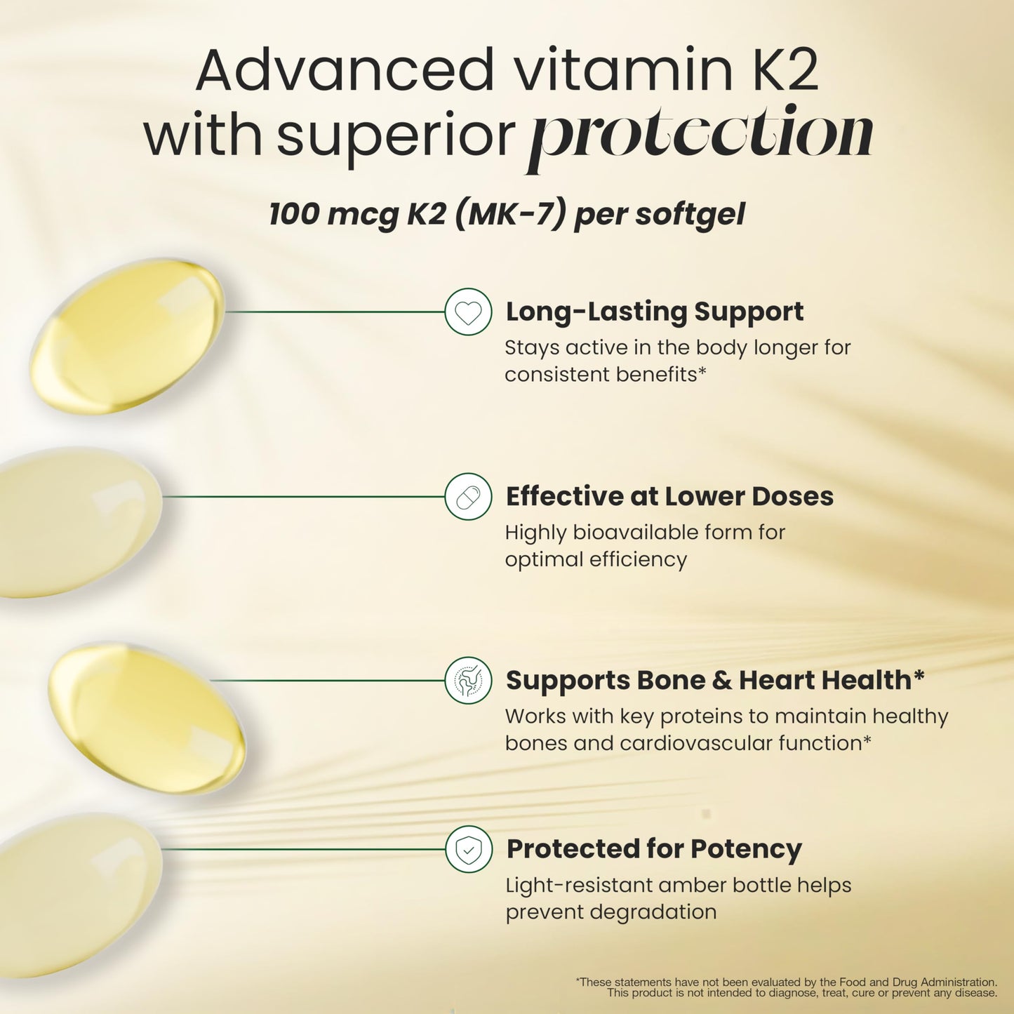 HealthA2Z Vitamin D3 + K2 Softgels, 90 Count