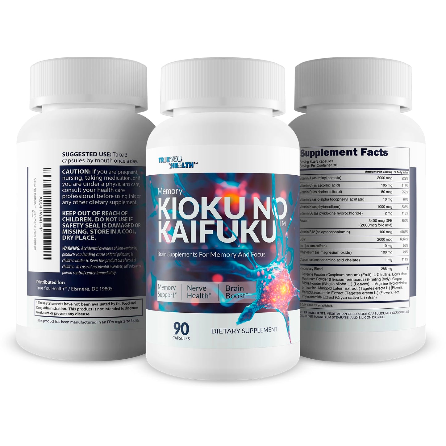True You Health Memory Kioku No Kaifuku Capsule 90