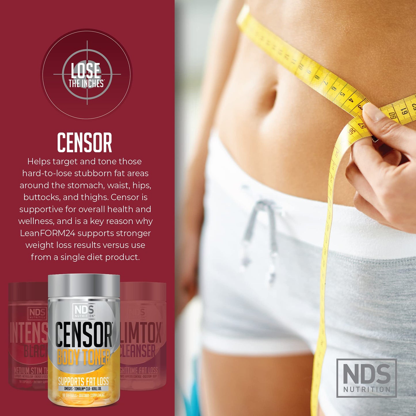 LeanForm24 NDS Nutrition Complete Diet Kit Weight Loss - Decrease Appetite and Energy Booster - L-Carnitine and CLA 90 Capsules