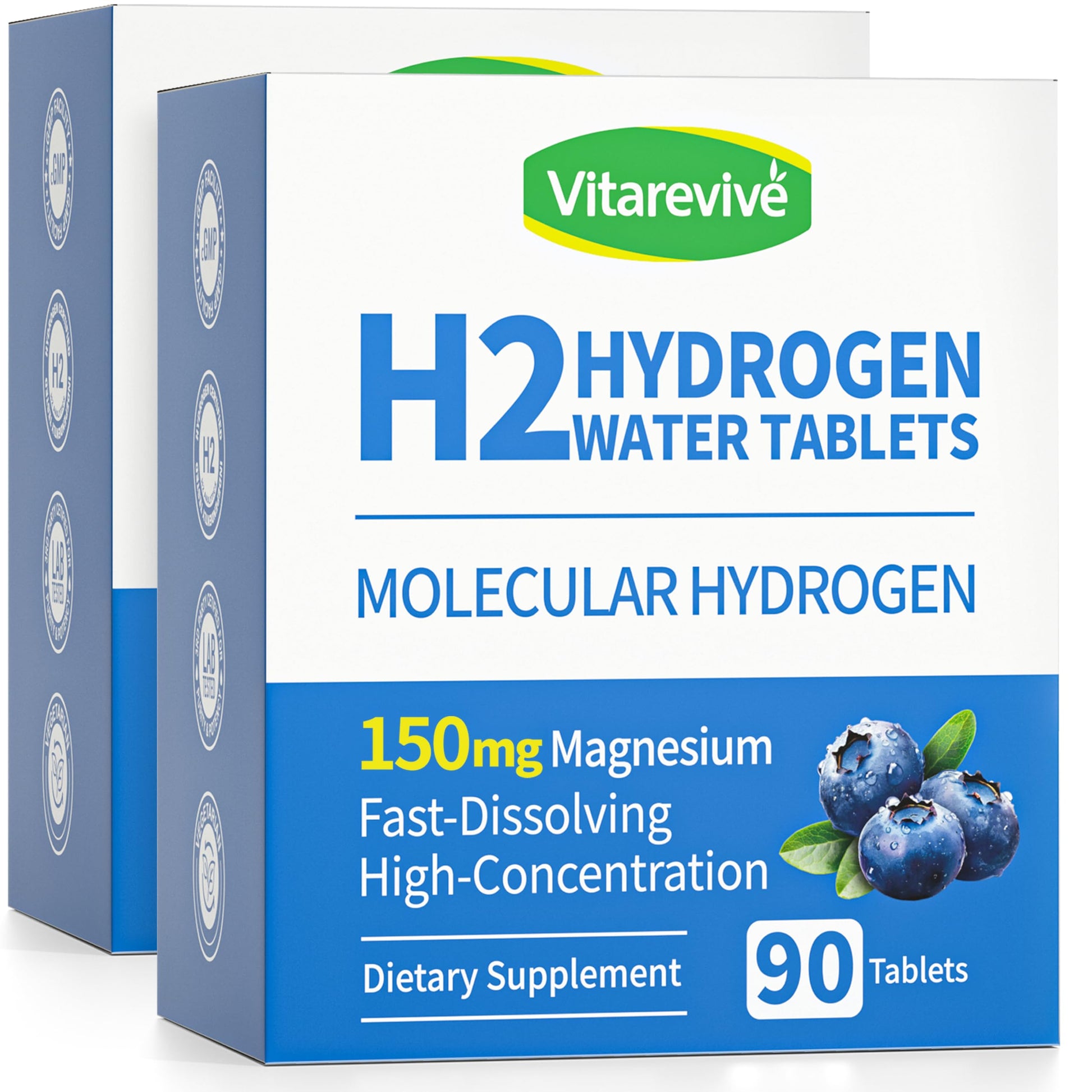 Vitarevive H2 Molecular Hydrogen Water Tablets, 180 Tablets