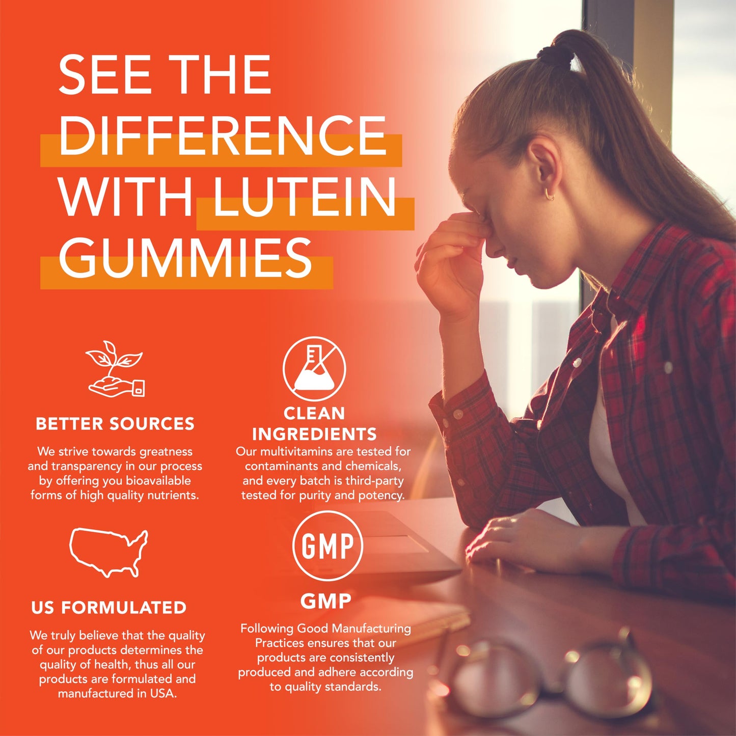 PLANT.O NUTRITION Lutein & Zeaxanthin Gummies 30 Count