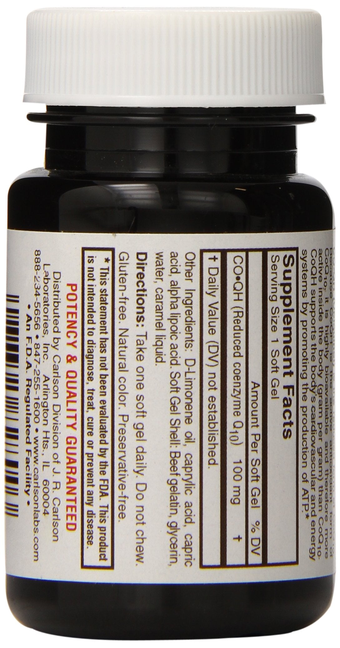 Carlson CO-QH Ubiquinol Softgels, 30