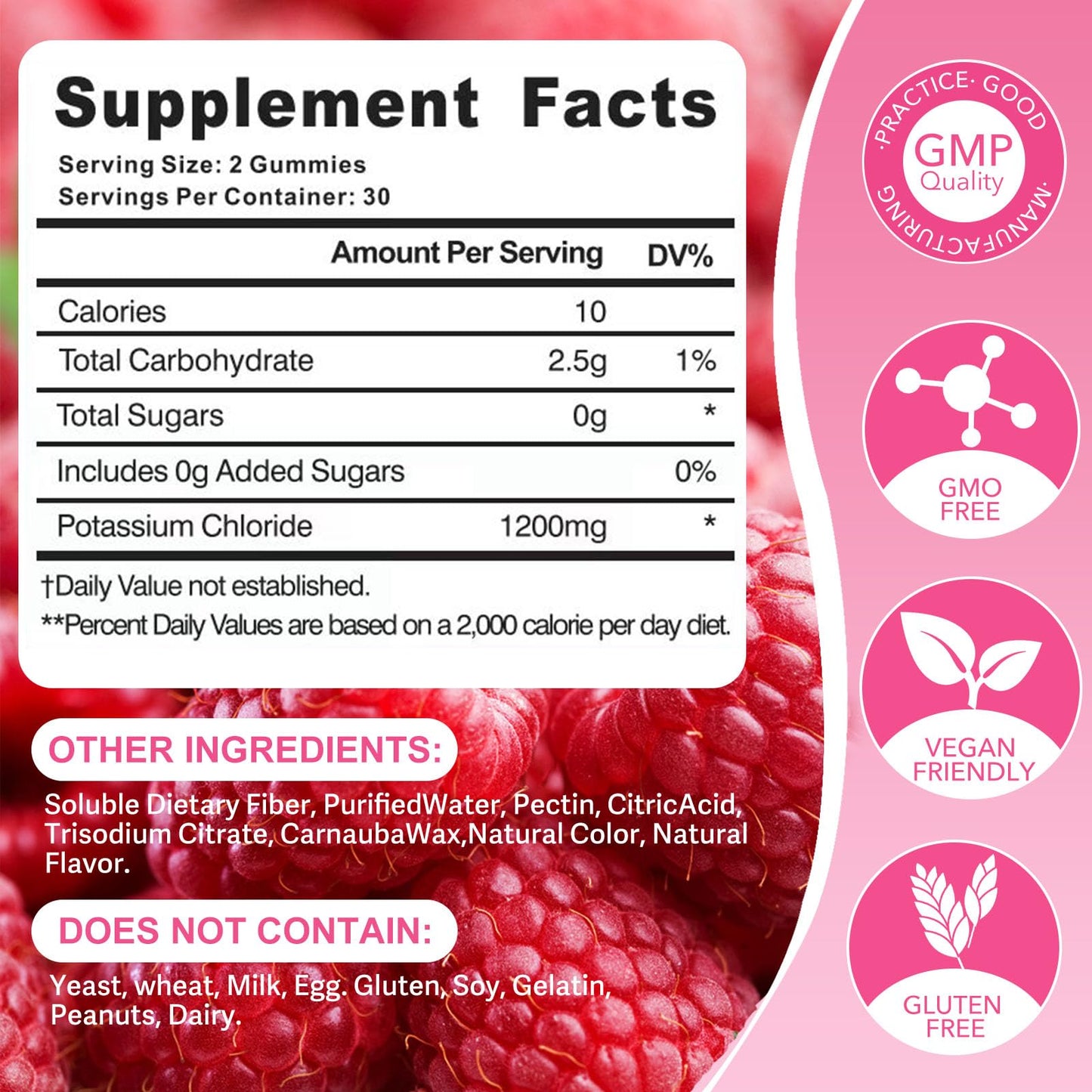 Oeaqeff Potassium Gummies Gummy 60 Count