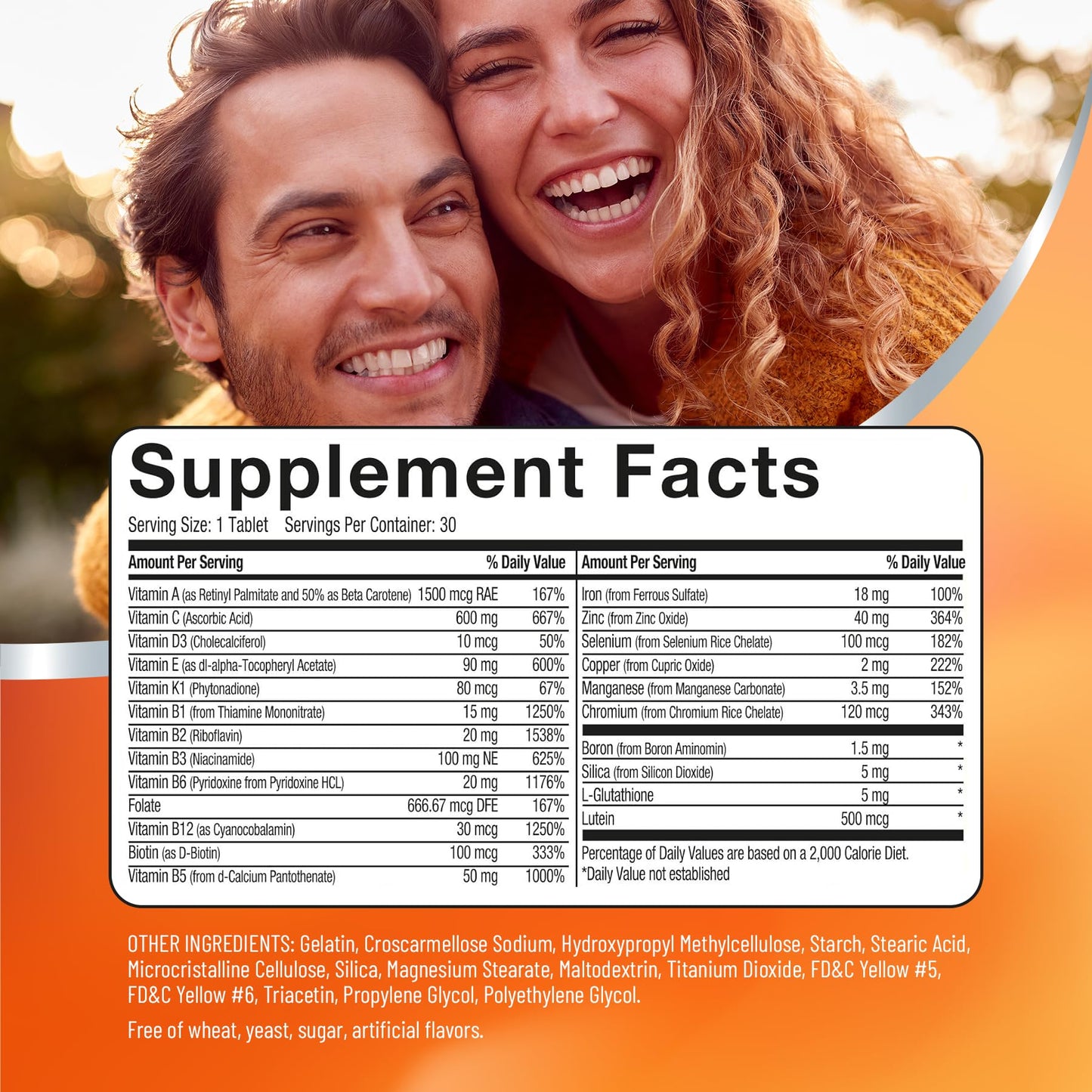 U.S. Health Club PowerAll Adult Multivitamin for Men & Women 30 Tablets