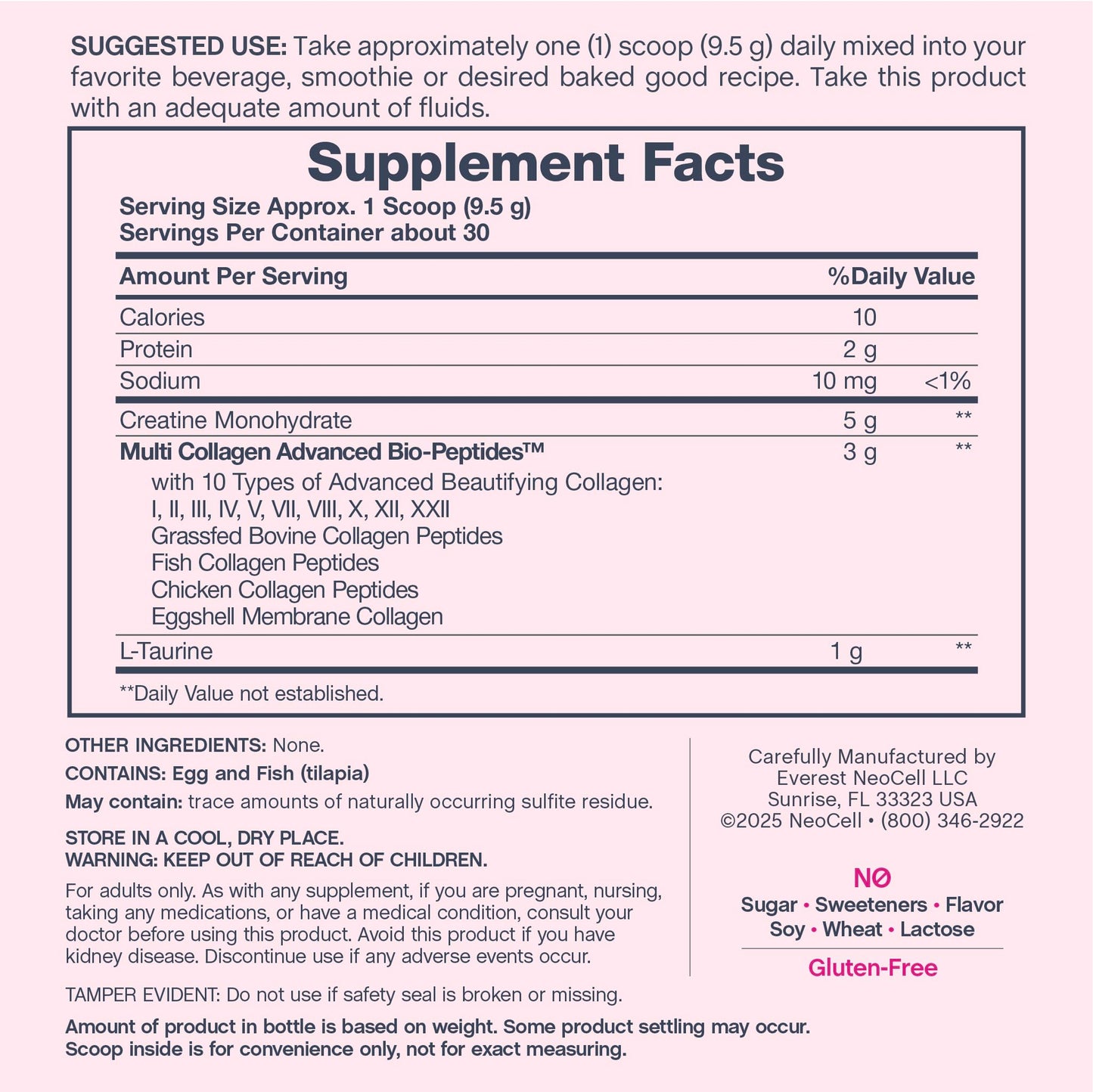 NeoCell Creatine Monohydrate Powder 10 oz