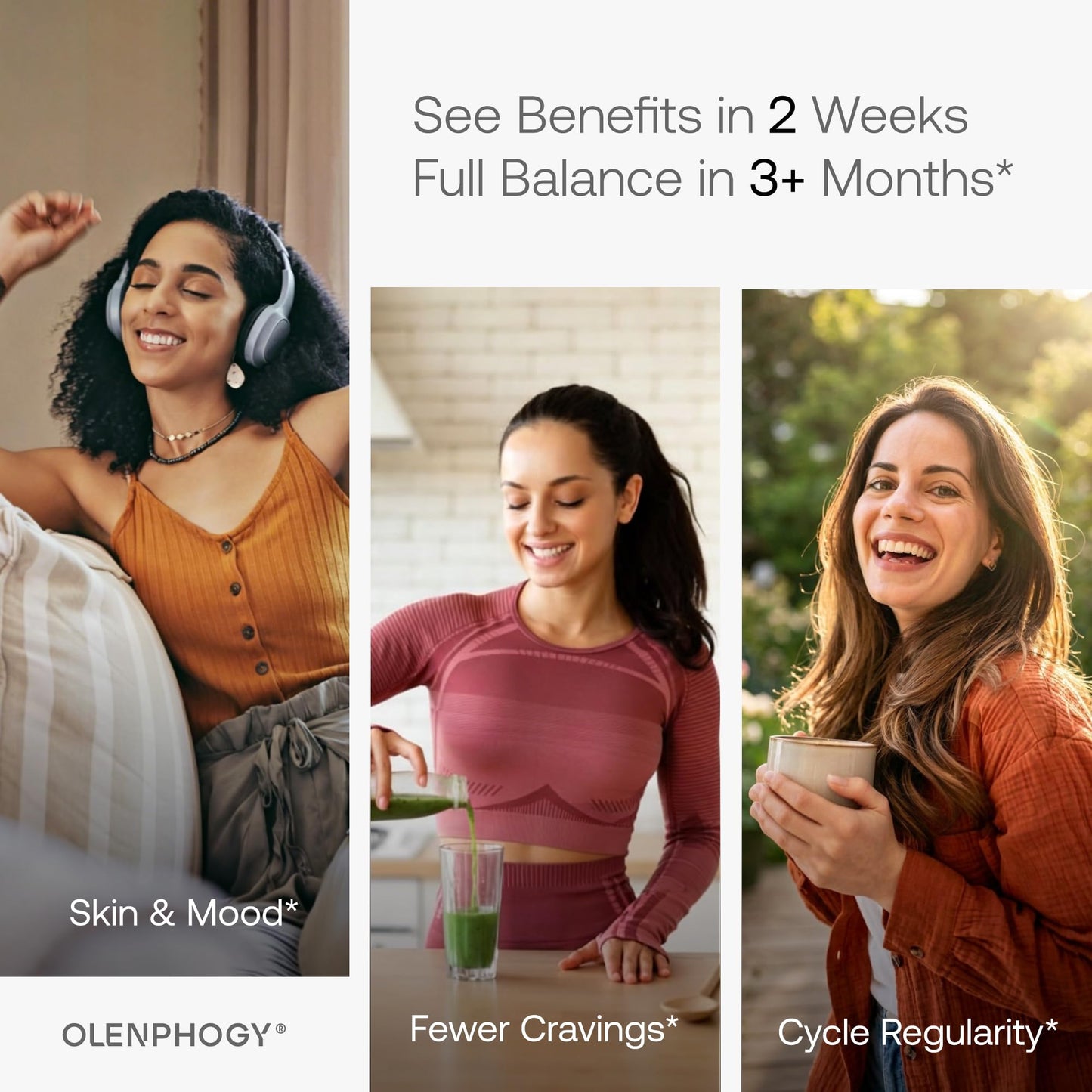 Olenphogy Inositol Supplement for Women – 40:1 Myo & D-Chiro Inositol Complex for Hormonal Balance, Cycles & Mood Support with Ashwagandha, MTHF Folate, Vitamin D3 & Chromium, 120 Capsules