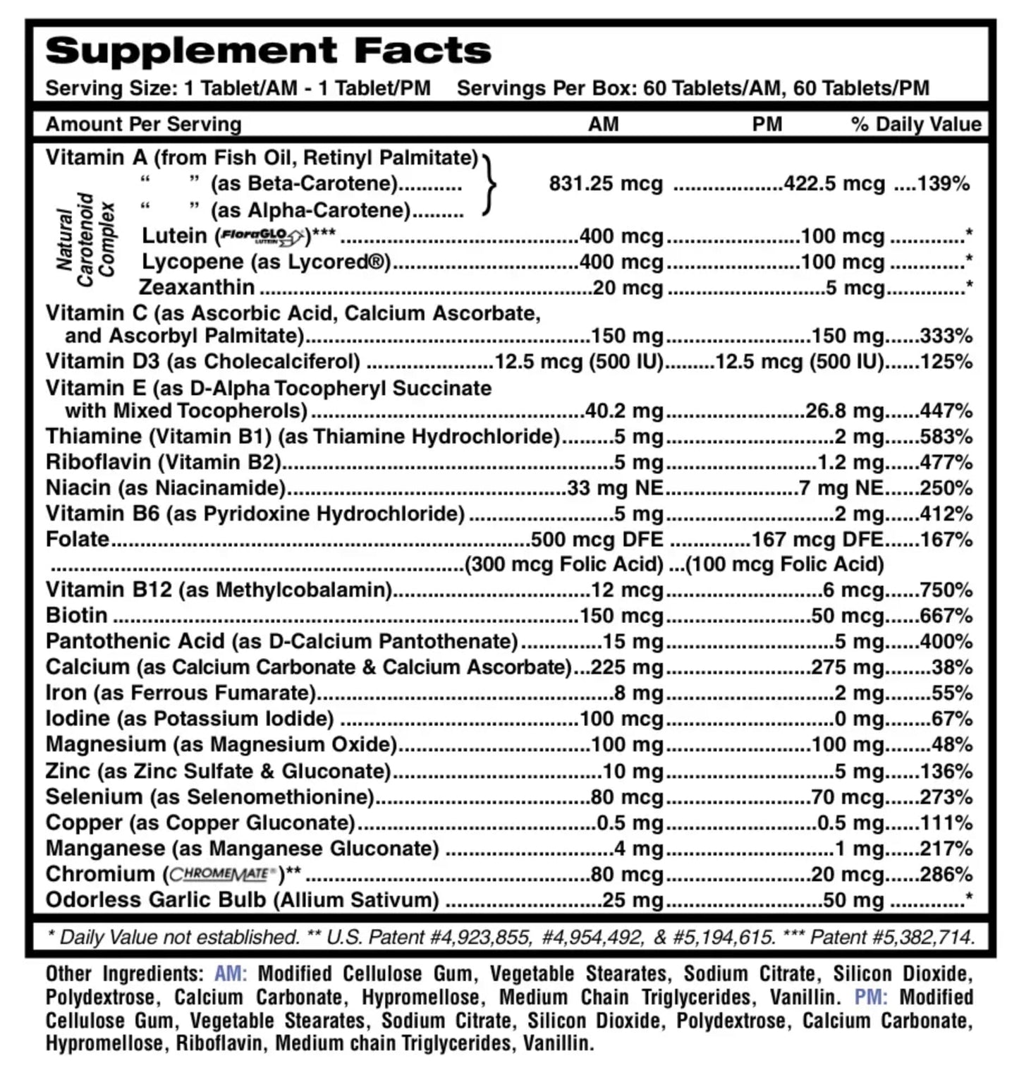 MDR Fitness Tabs Patented AM/PM Multivitamin for Men Tablet 120 Count