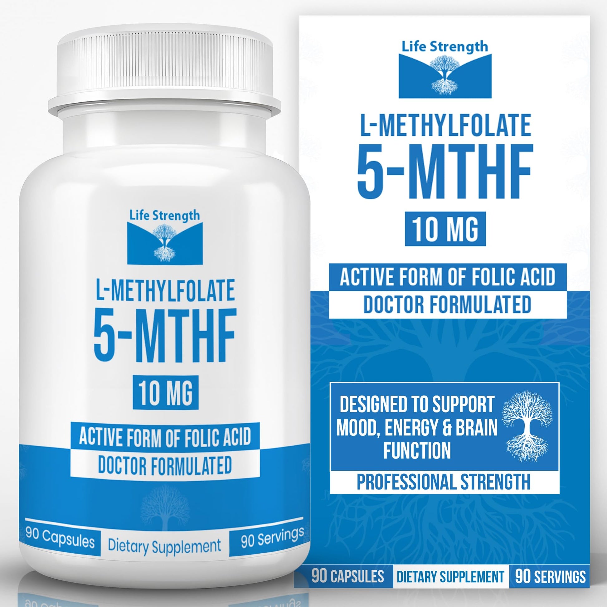 LifeStrength L-Methylfolate 10mg, 90 Capsules