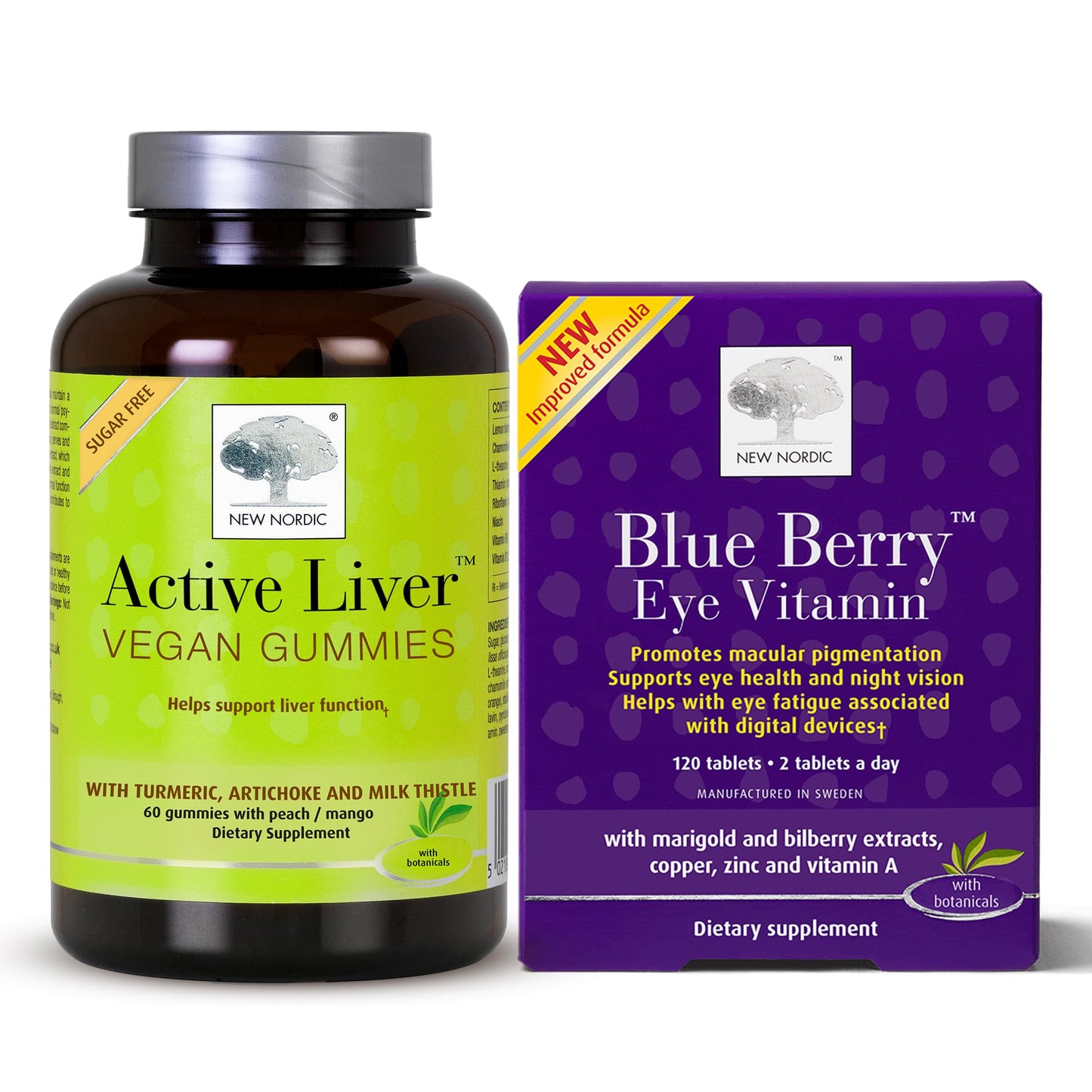 NEW NORDIC Eye & Liver Support Bundle Gummies 180