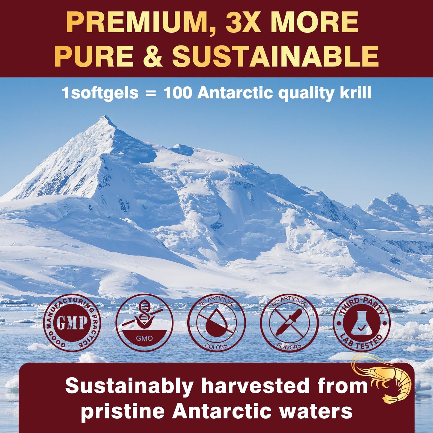 DRFOSTER Antarctic Krill Oil 1200 mg Softgels 120