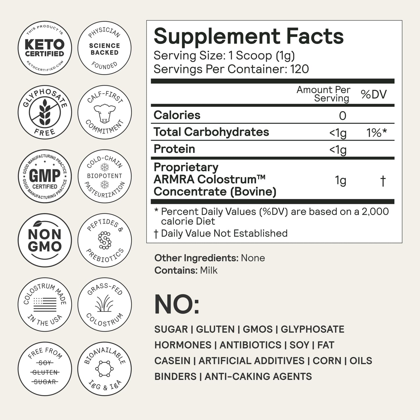 ARMRA Colostrum Powder 120 Servings