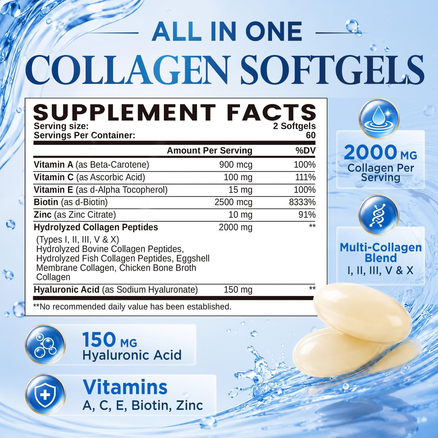 duwhot Collagen Peptides Softgels 120 Count