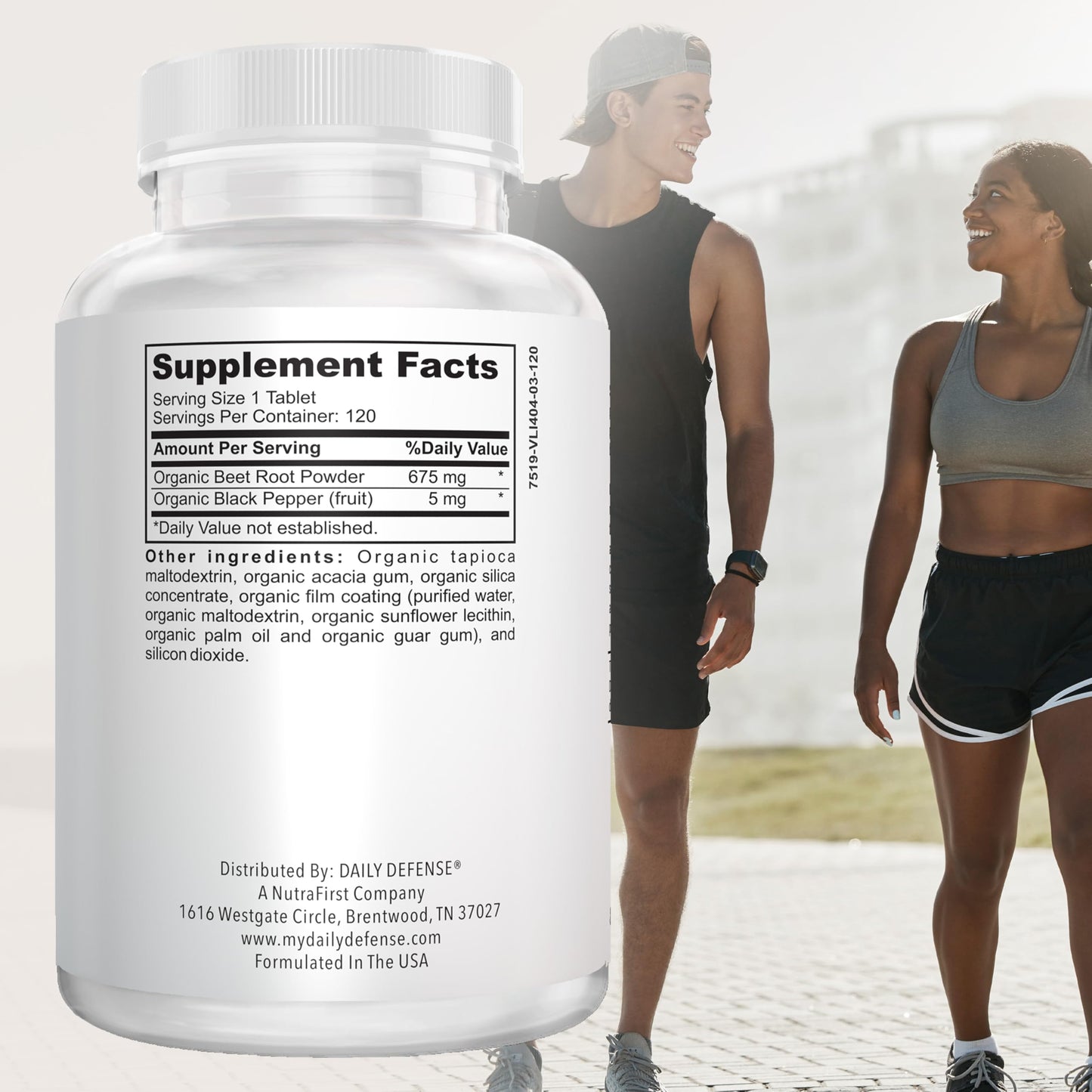 Daily Defense Beet Root Supplements Tablets 120 Count
