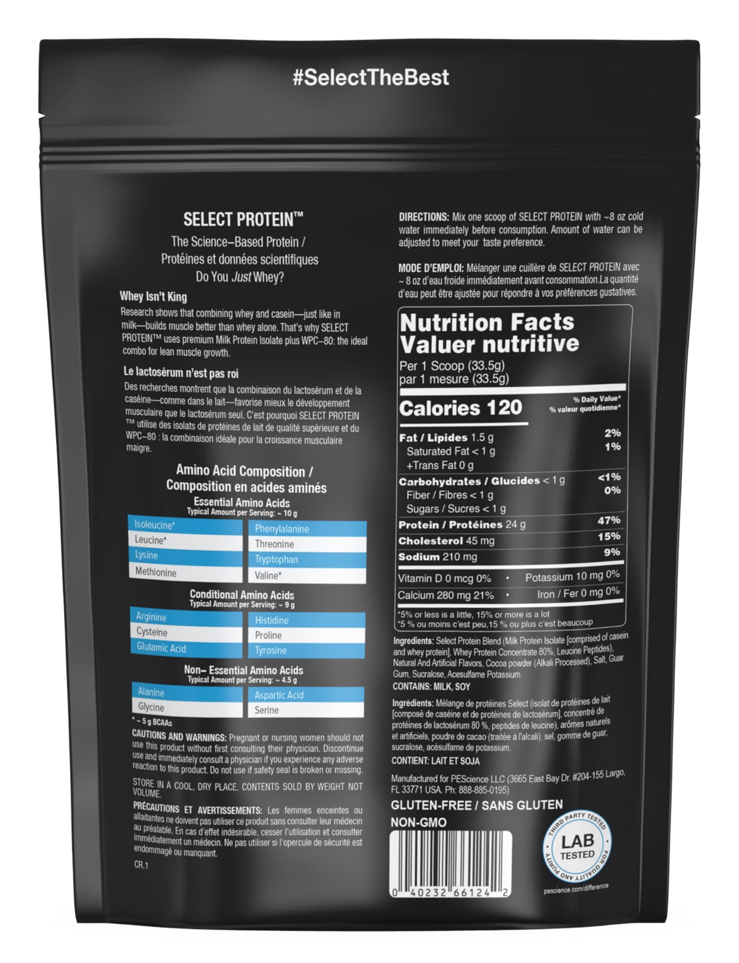 PEScience Select Protein Powder, 5 Servings