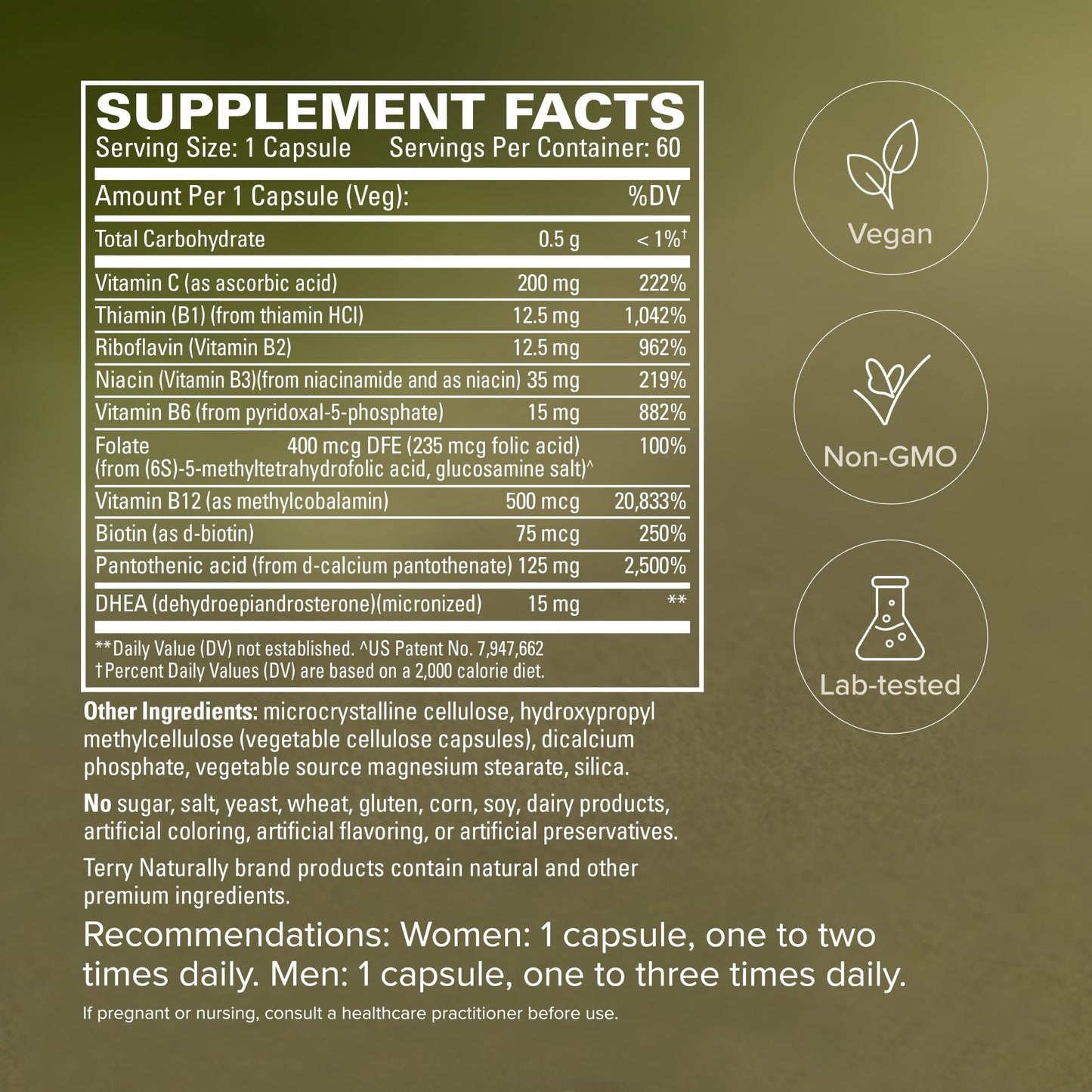 Terry Naturally Cortisol Rescue - Stress & Cortisol Balance 60 Capsules
