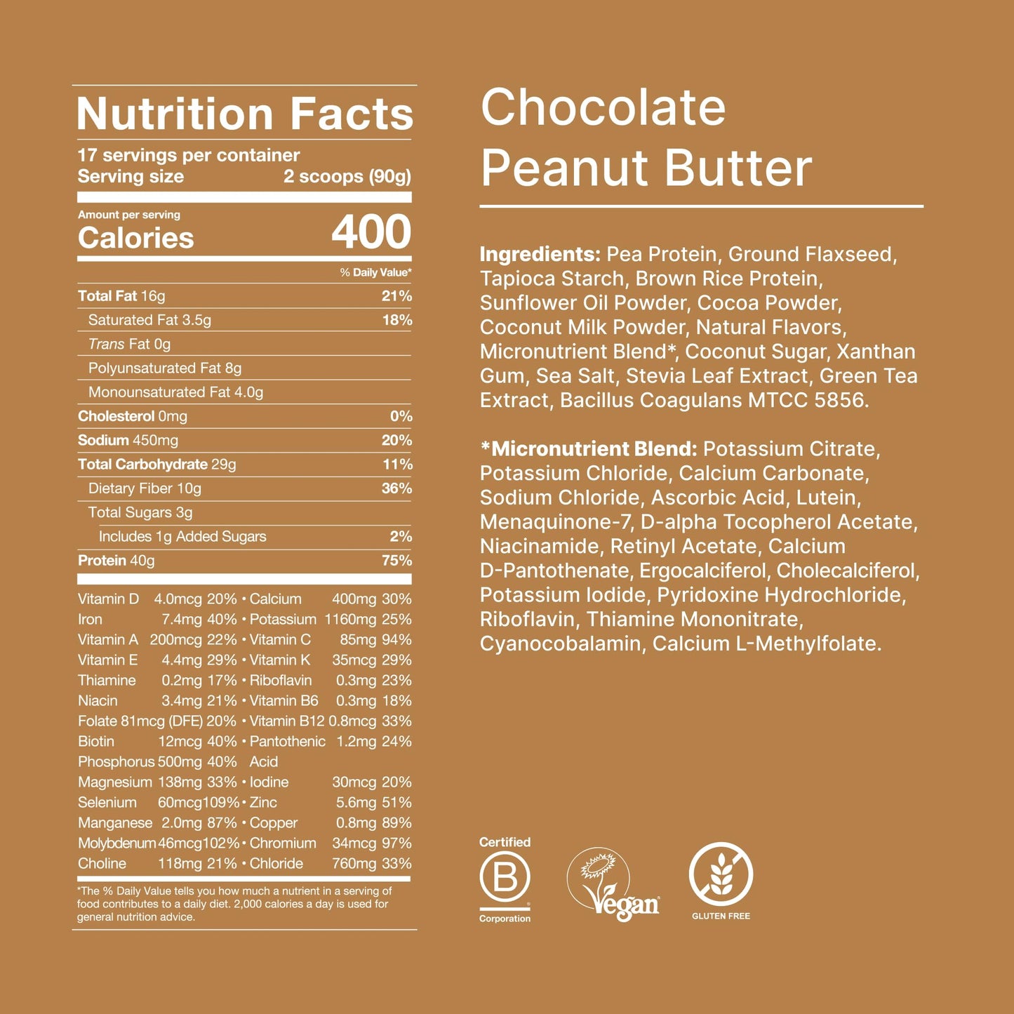 Huel Black Edition Chocolate Peanut Butter 40g Vegan Protein Powder, 54 Servings