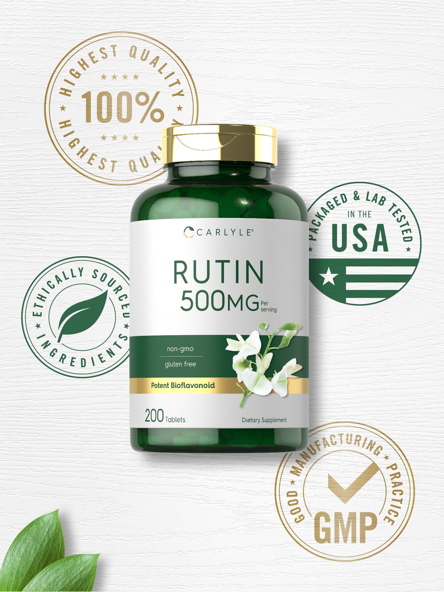 Carlyle Rutin Supplement 500mg Tablet, 200 Count
