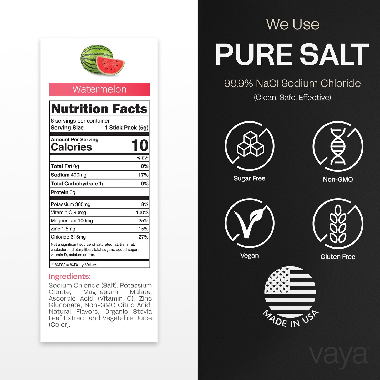 Vaya Sugar Free Electrolyte Powder Packets, 30 Pack